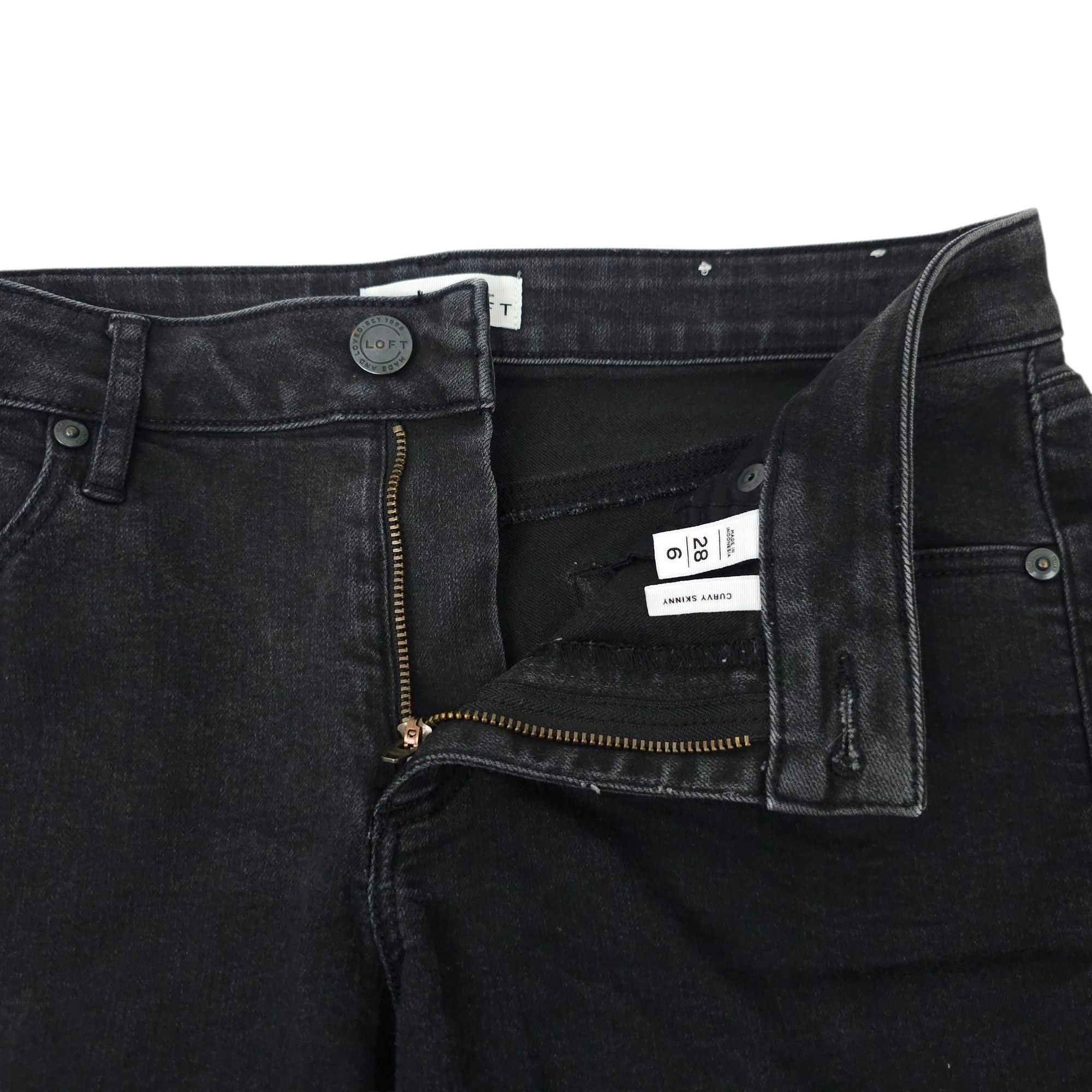 Loft Loft Curvy Skinny Mid Rise Jeans Womens Size 28/6 Ankle Stre Size 30" / US 8 / IT 44 - 7 Thumbnail