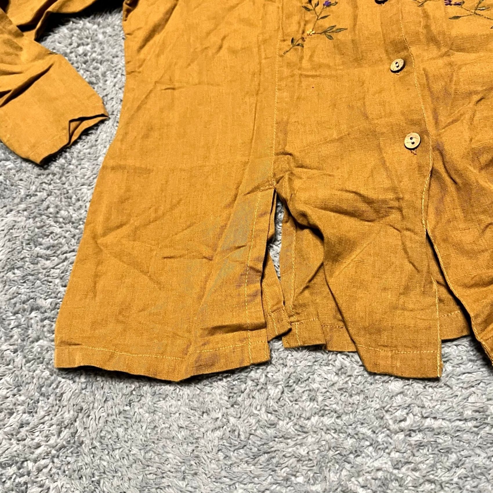 Vintage April Cornell Shirt Blouse Womens Small Brown Linen Blend Button Lagenlook S Womens Brown Linen Blend Button Shirt Blouse Size S / US 4 / IT 40 - 3 Thumbnail