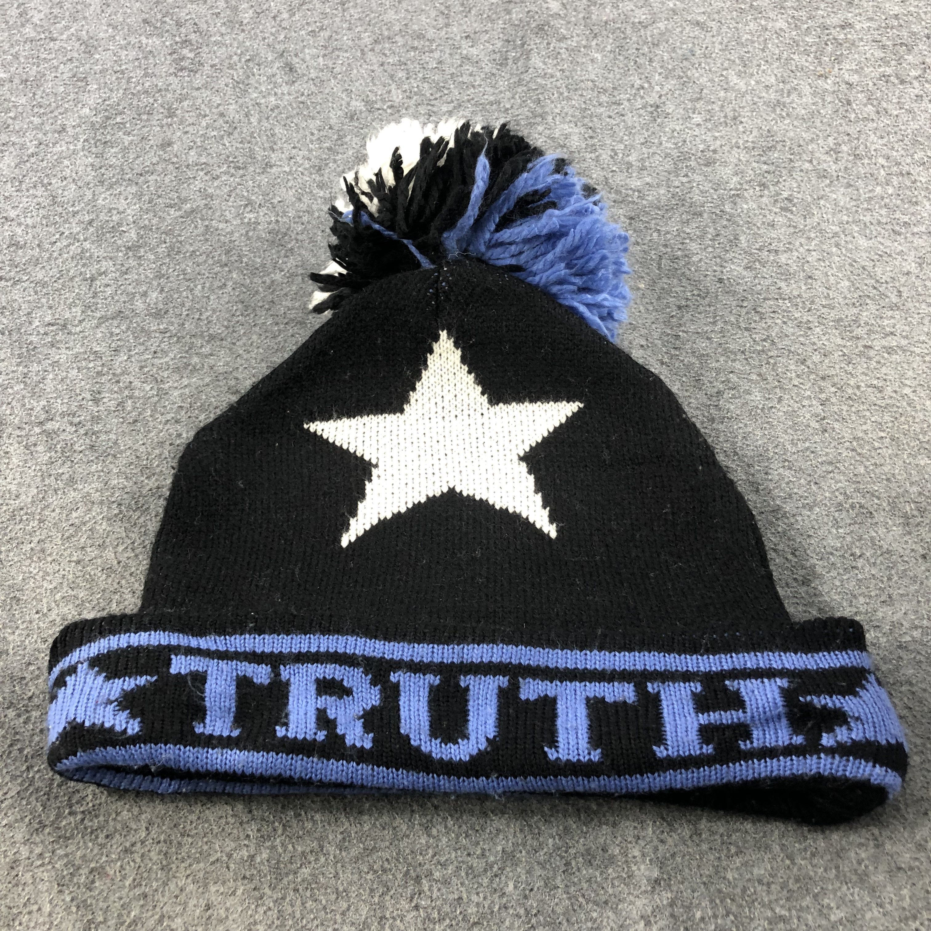 Vintage Exposed Truth Slouchy Bobble Beanie Snowcap Snow Hat B222 Size ONE SIZE - 4 Thumbnail