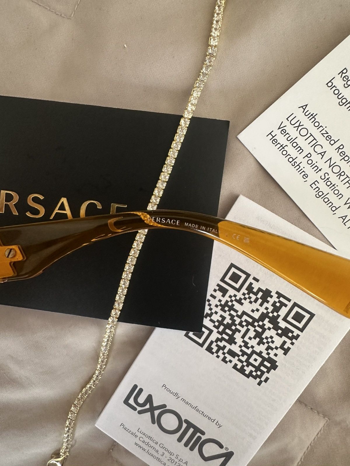 Versace Versace 4419 Amber Sunglasses – Box & Case Size ONE SIZE - 5 Thumbnail