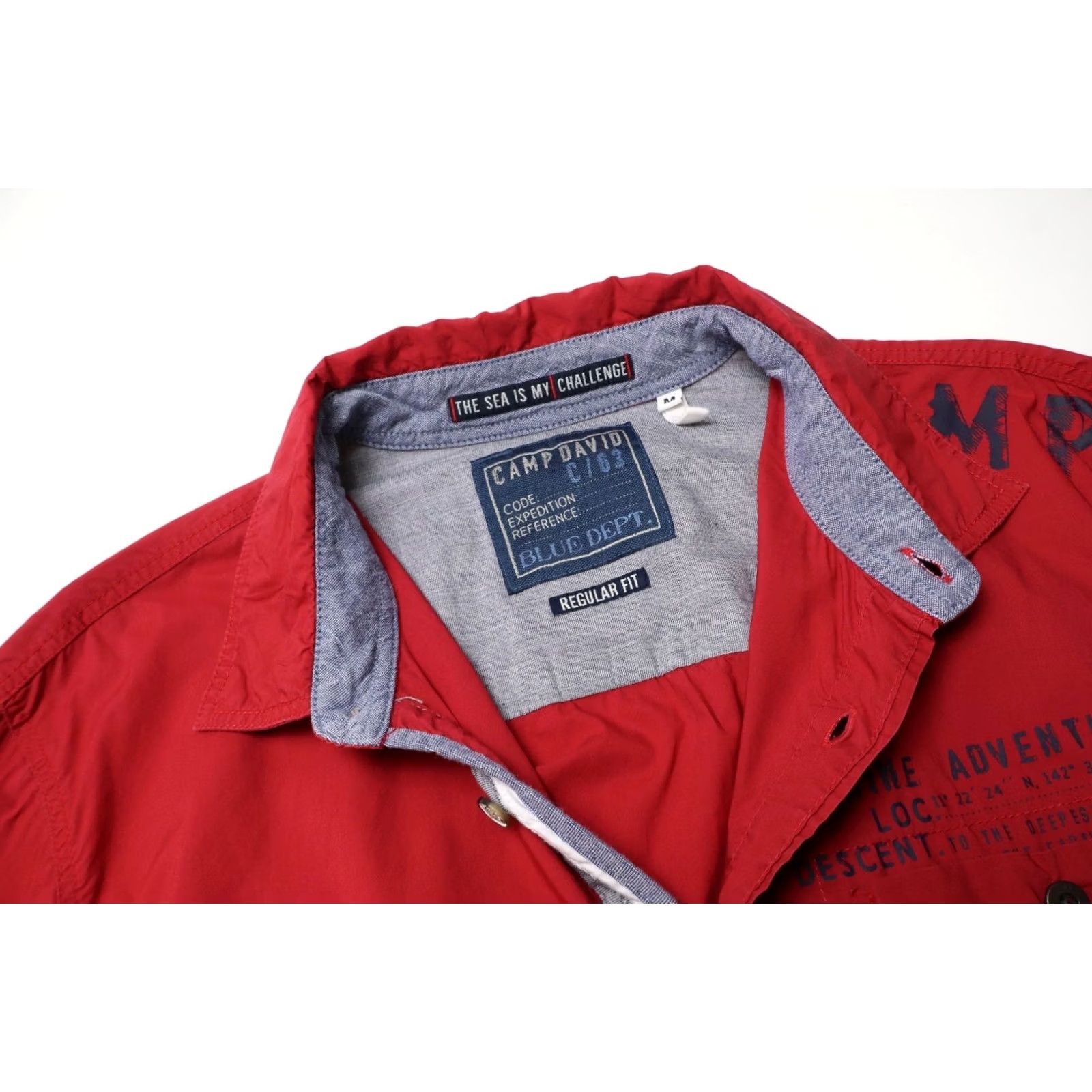 Vintage CAMP DAVID Regular Fit Shirt Men's MEDIUM Long Sleeve Button-Up Red Size US M / EU 48-50 / 2 - 4 Thumbnail
