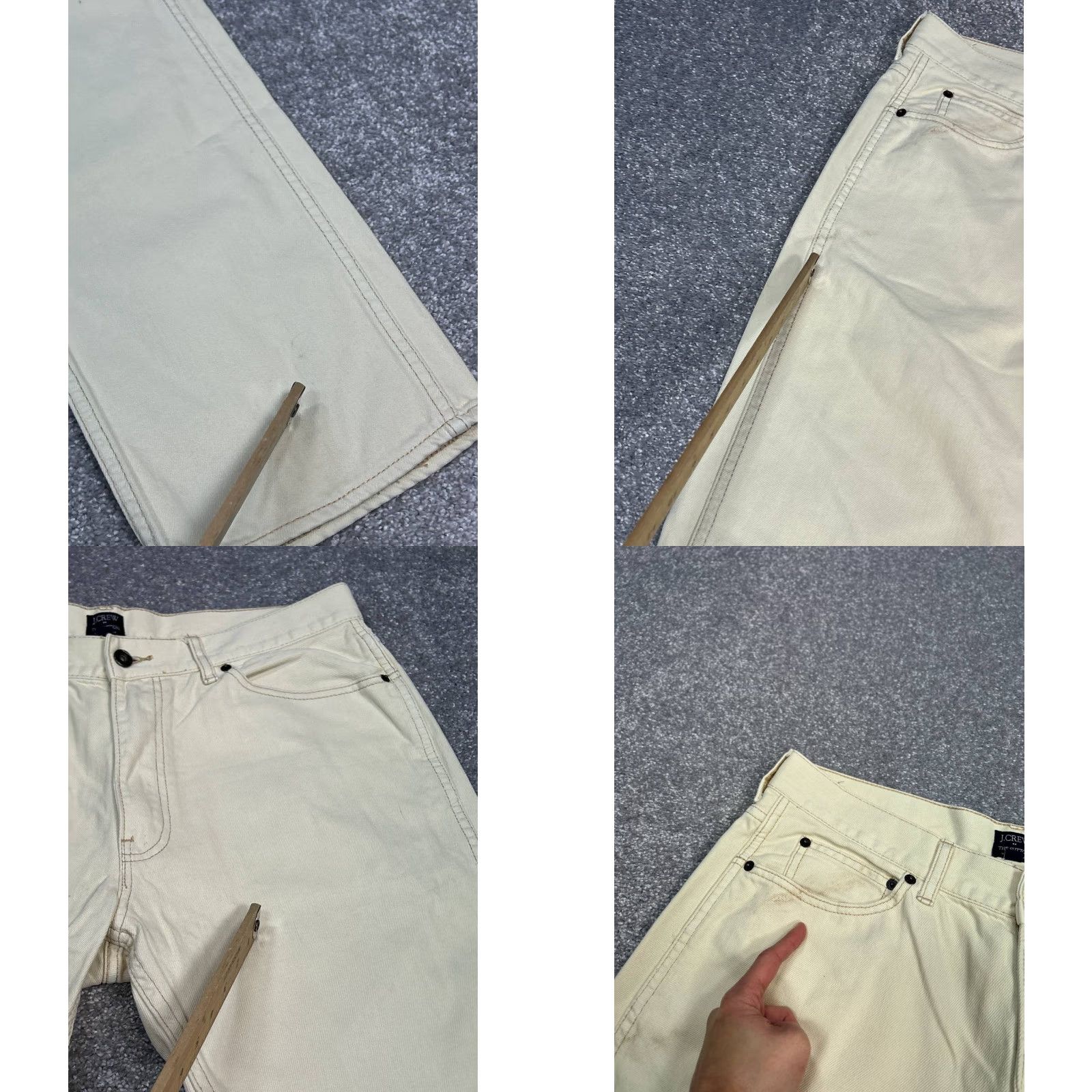 J.Crew J.CREW Sutton Jeans Mens 35 Beige Denim Mid Rise Straight Leg 34x31 Size US 35 - 8 Thumbnail
