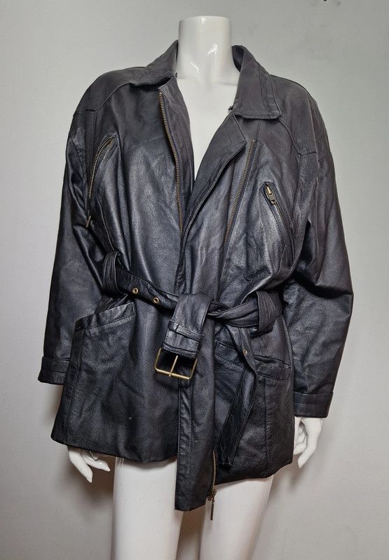 Japanese Brand × Vintage vintage biker belted jacket Size M / US 6-8 / IT 42-44 - 1 Thumbnail
