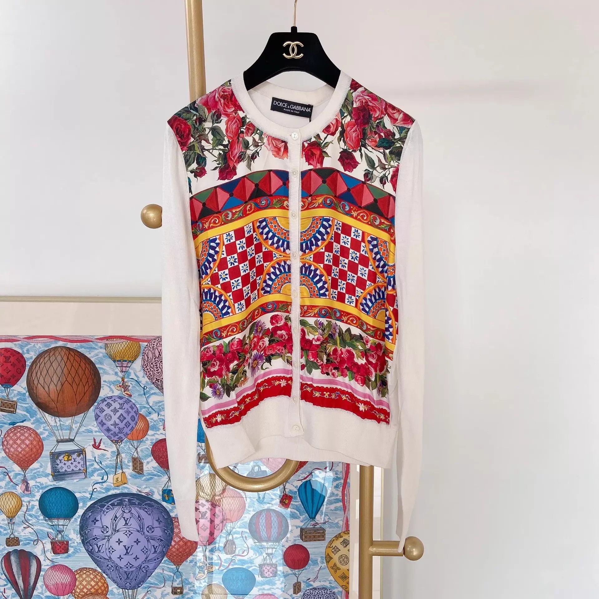 Dolce & Gabbana DOLCE&GABBANA Patterned Knit Cardigan 40 Size S / US 4 / IT 40 - 2 Thumbnail