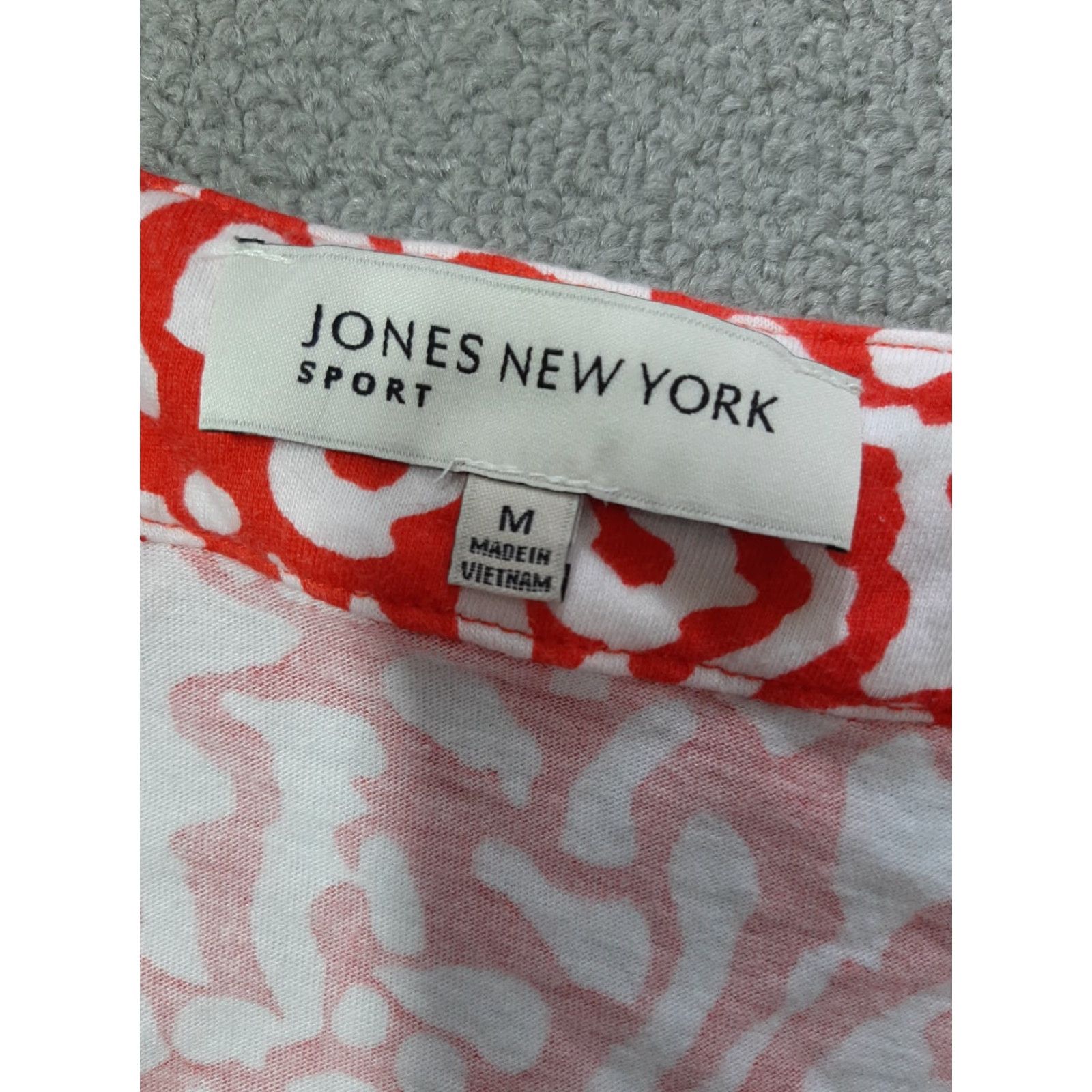 Jones New York Jones New York Shirt Blouse M Red Short Sleeve Women Regular Knit Cotton Top Size M / US 6-8 / IT 42-44 - 2 Thumbnail