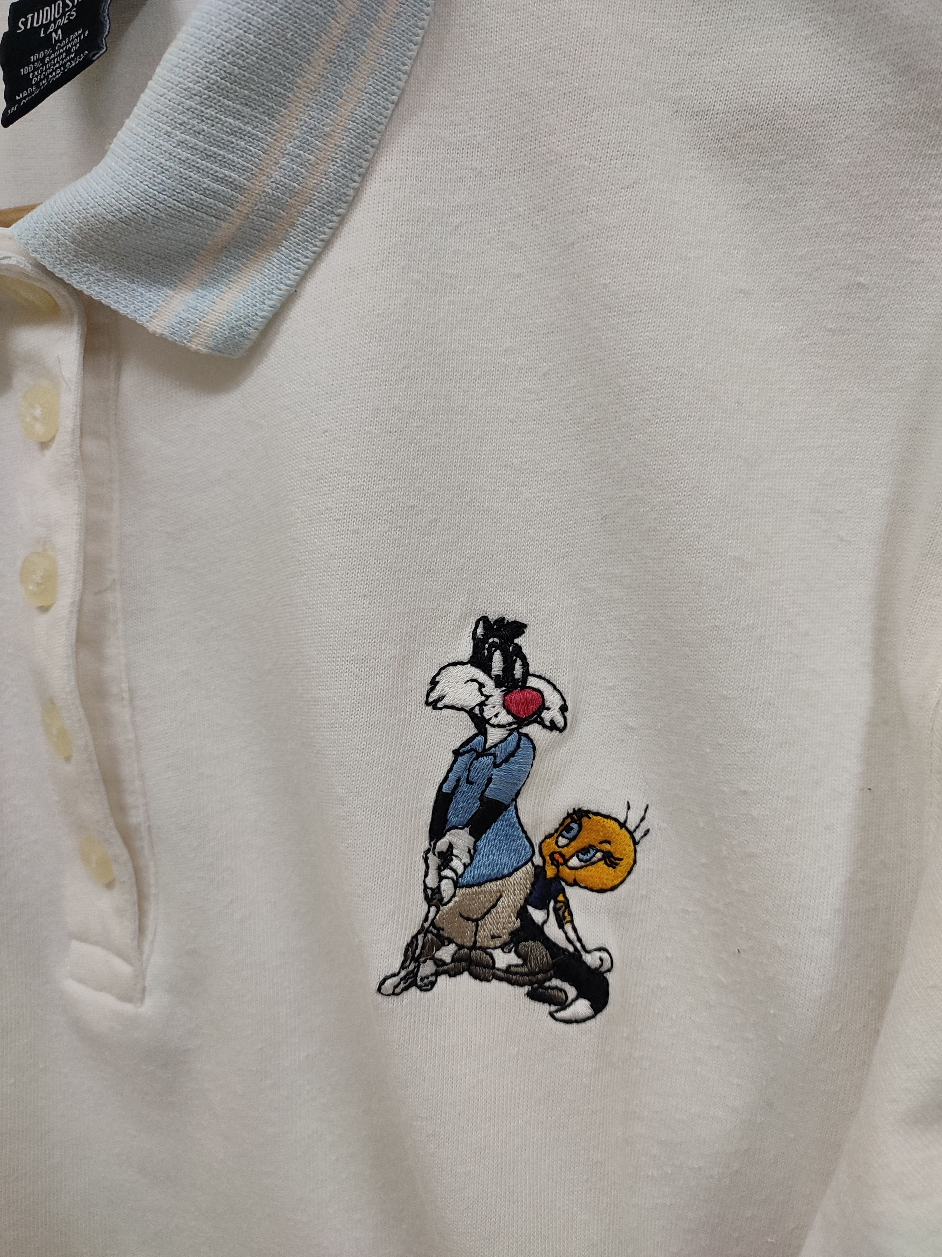 Cartoon Network × Vintage × Warner Bros Vintage 90s WARNER BROS EMBROIDERED CHARACTERS SHIRT Size M / US 6-8 / IT 42-44 - 9 Thumbnail