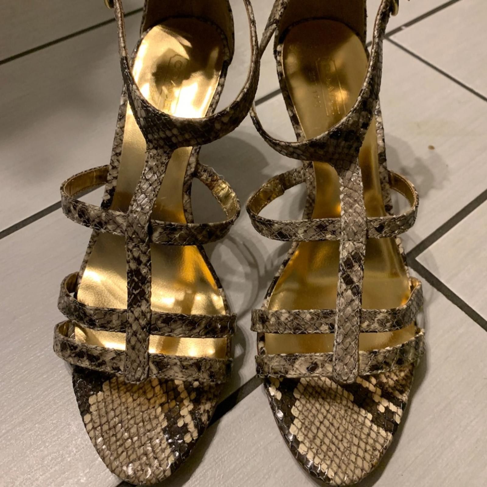 Coach COACH Snakeskin Strappy Sandals New Size US 7 / IT 37 - 1 Thumbnail