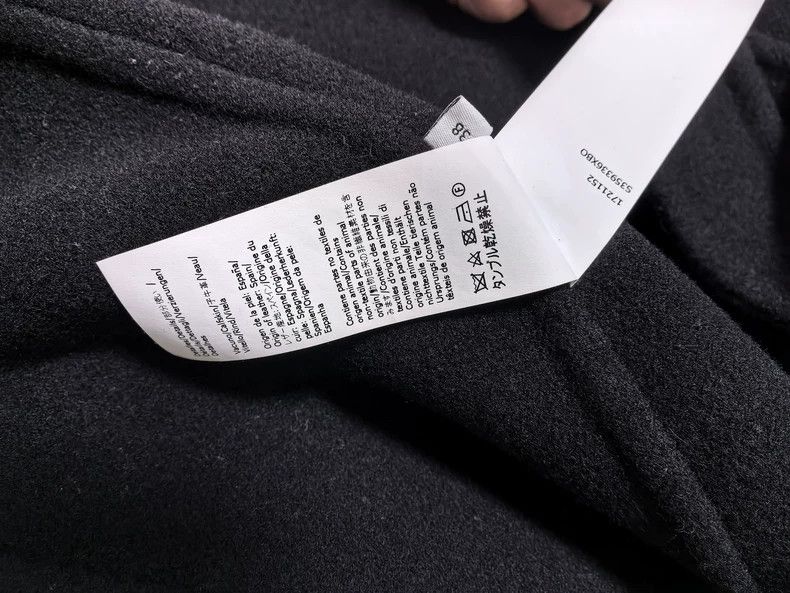 Loewe LOEWE Black Wool Coat Size 38 with Small Logo on Sleeve Size XS / US 0-2 / IT 36-38 - 4 Thumbnail