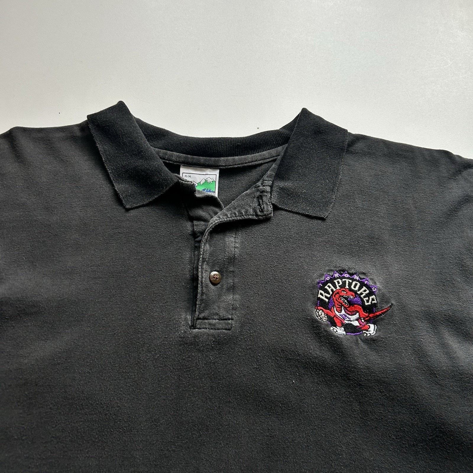NBA Vintage 90s Toronto Raptors Shirt Polo Medium 90s NBA Faded Size US M / EU 48-50 / 2 - 2 Thumbnail