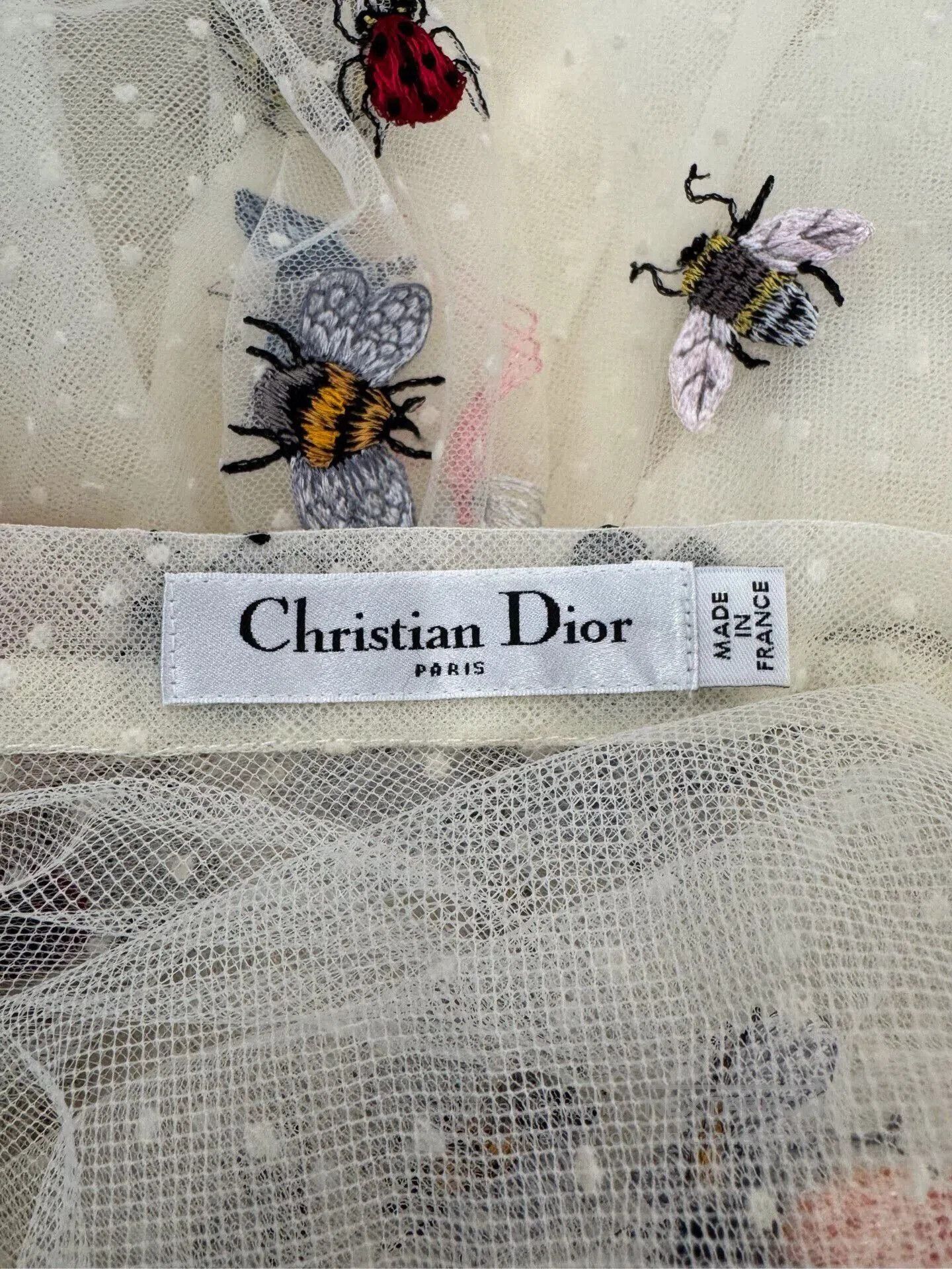 Dior Dior Beige Animal Print Lace Skirt. Size 35" - 6 Thumbnail