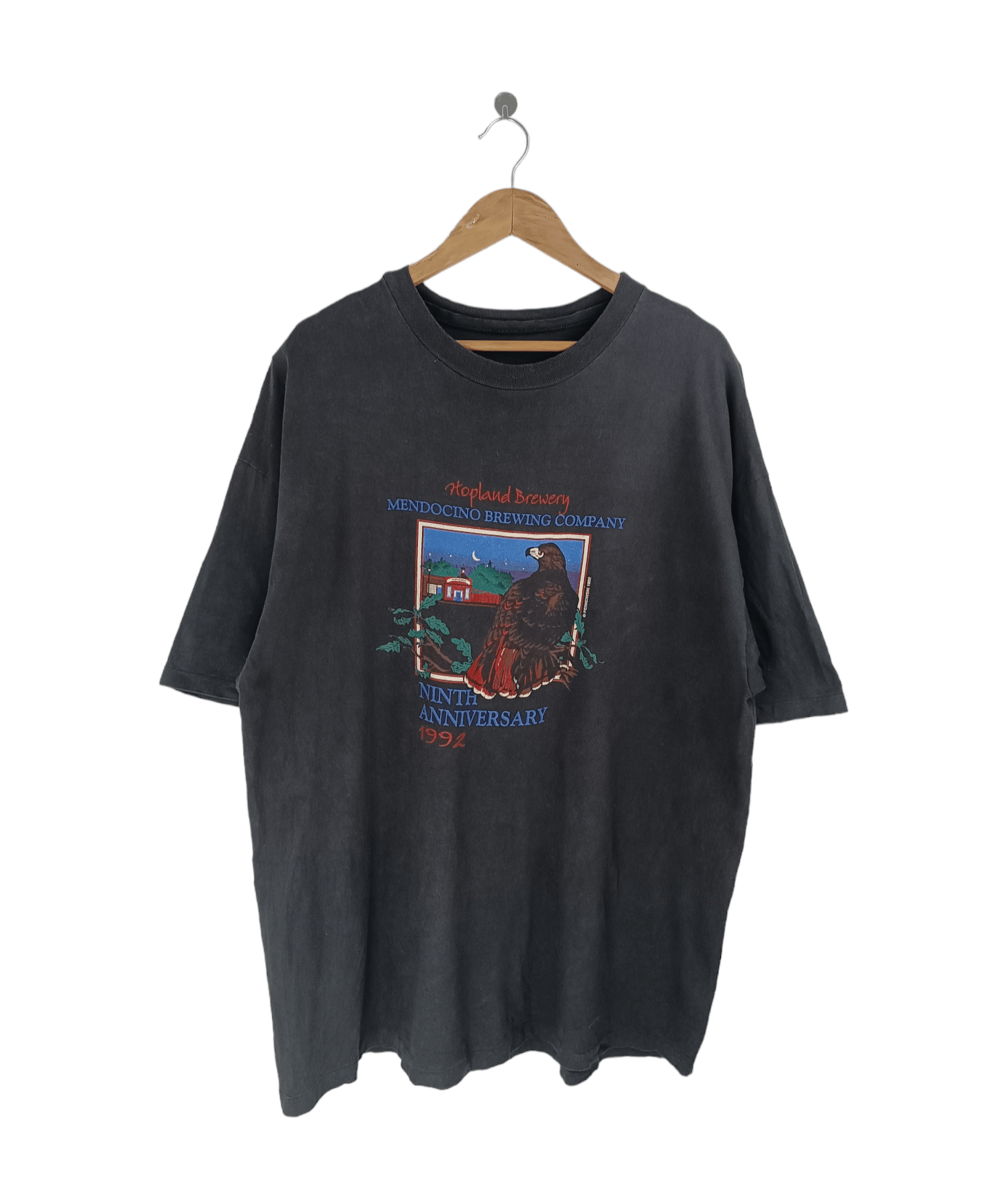 Vintage VINTAGE 90'S FADED HOPLAND BREWERY MENDOCINO BREWING TEE Size US XXL / EU 58 / 5 - 1 Thumbnail
