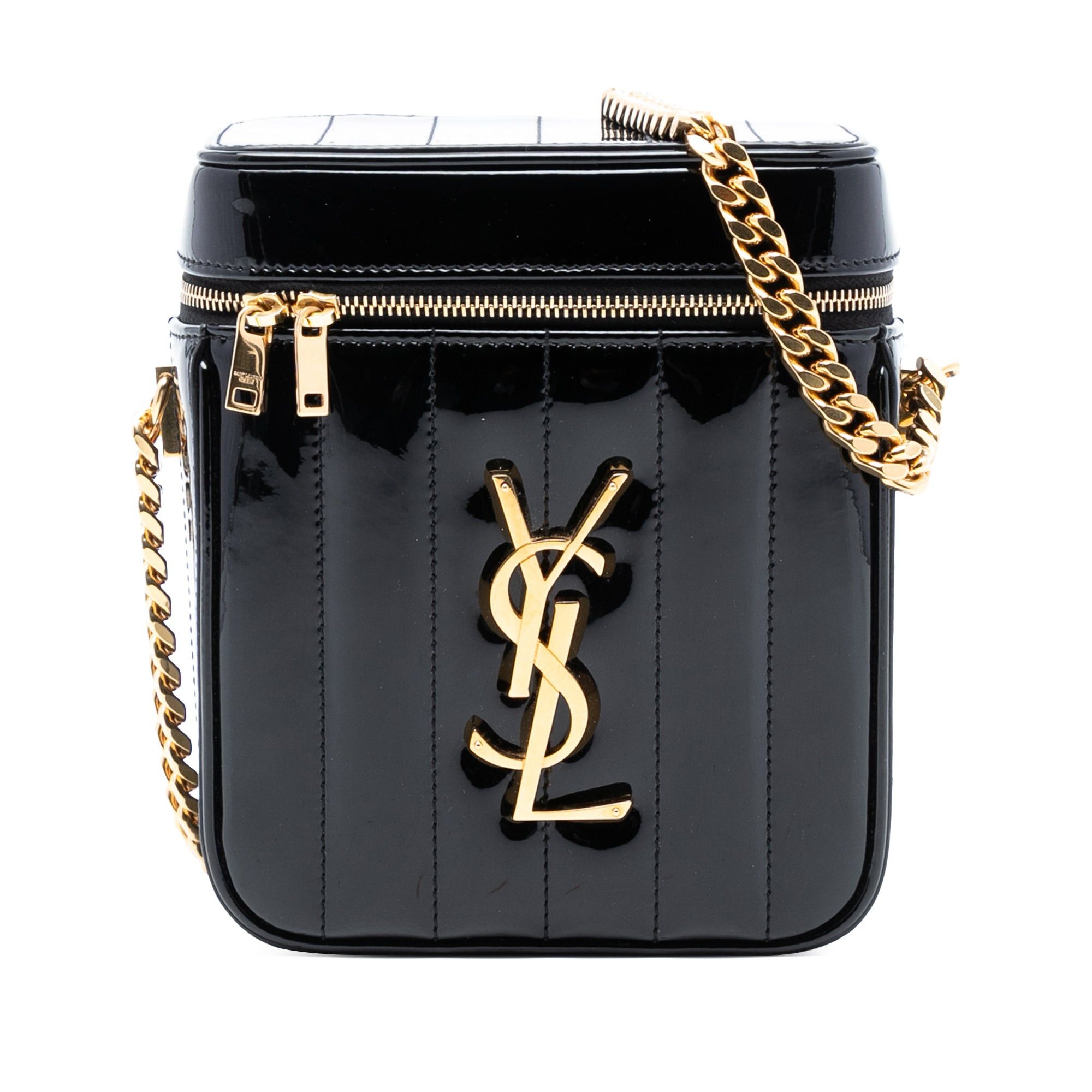 Saint Laurent Paris Patent Vicky Vanity Bag Size ONE SIZE - 1 Thumbnail