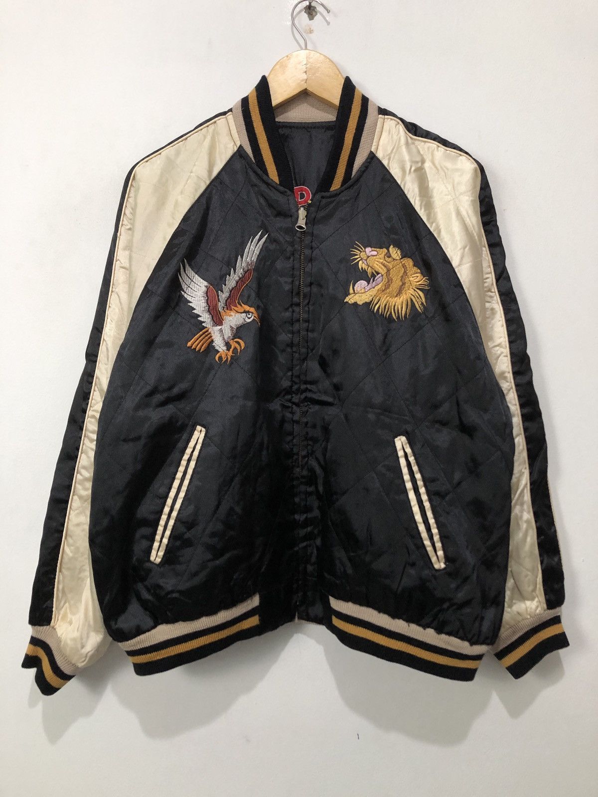 Japanese Brand Vintage Sukajan Embroidery Reversible Souvenir Jacket Size US L / EU 52-54 / 3 - 7 Thumbnail