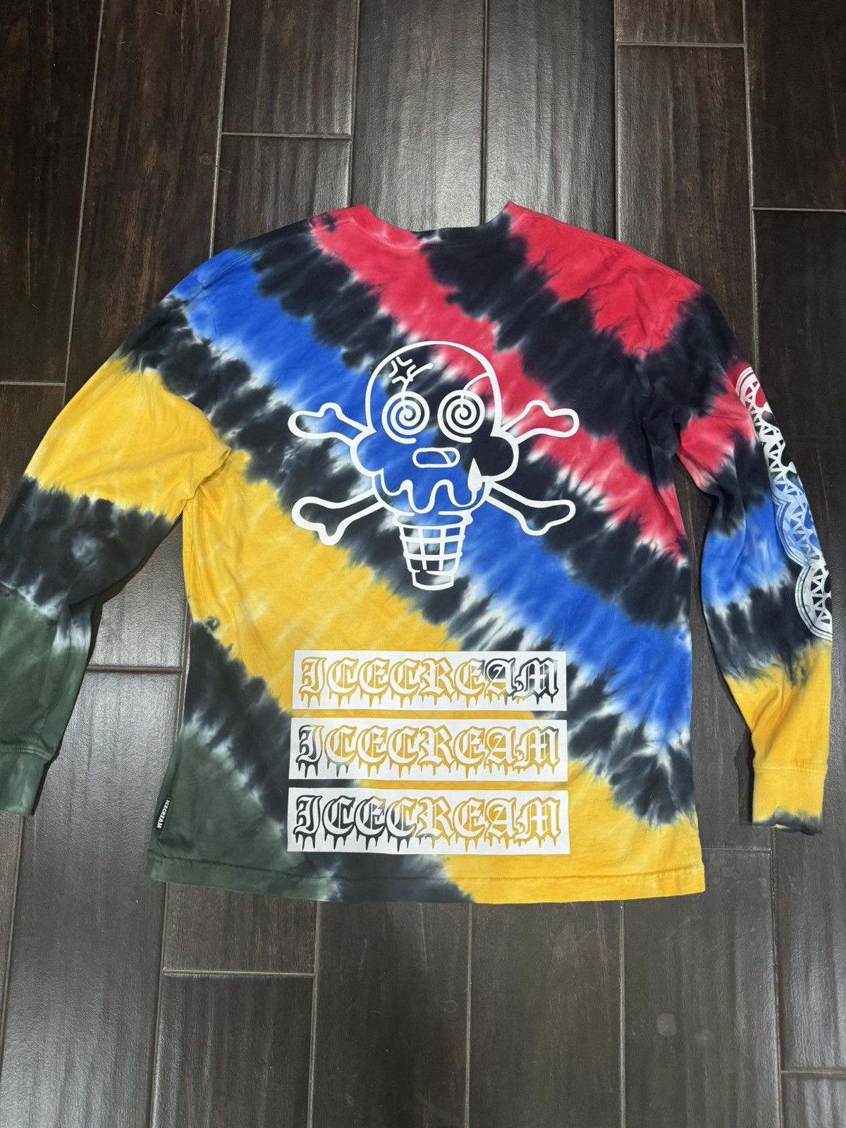 Icecream Ice Cream Happy Knit Tie Die Long Sleeve M Size US M / EU 48-50 / 2 - 4 Thumbnail