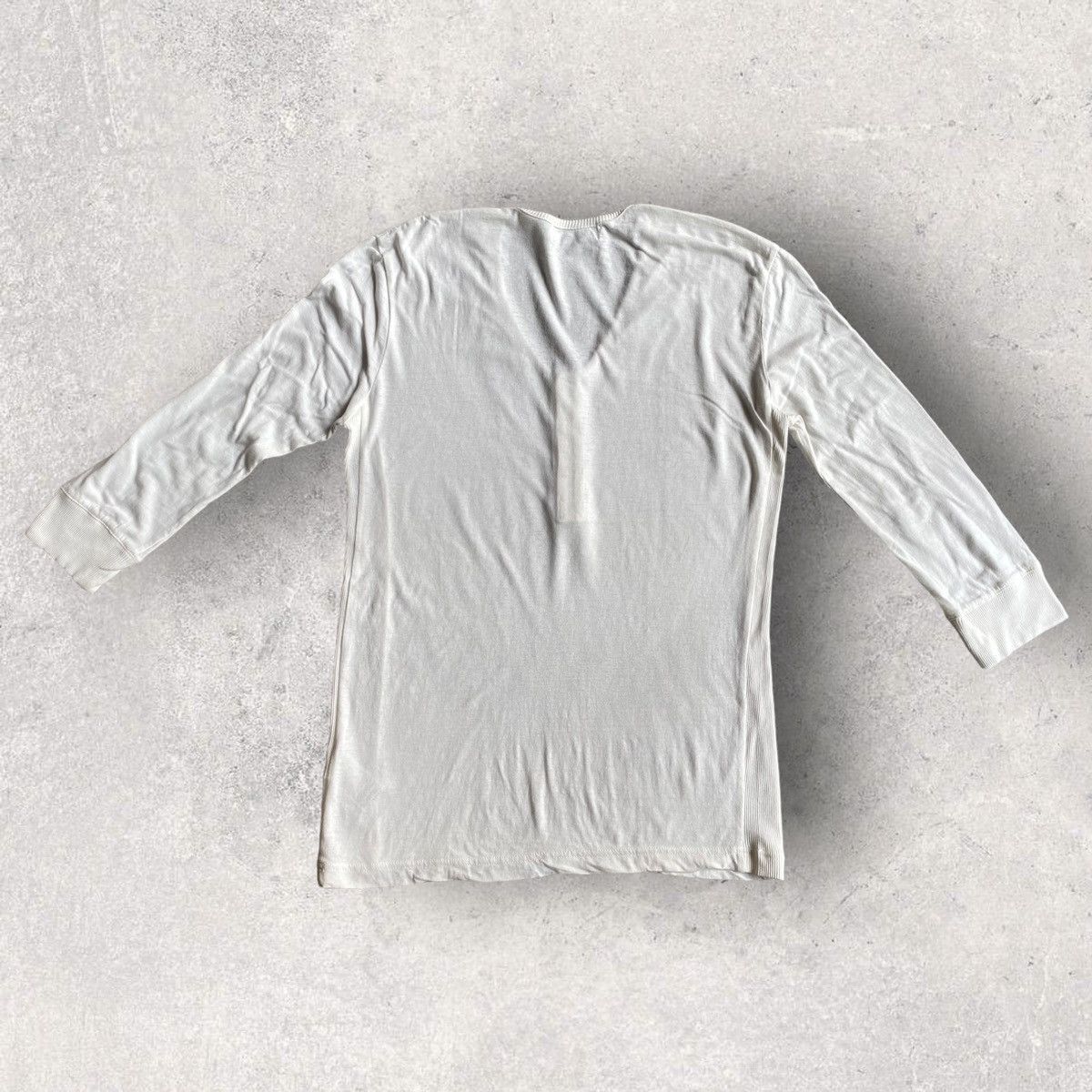 Yohji Yamamoto SS16 Side Ribbed 3/4 Sleeve Tee Size US L / EU 52-54 / 3 - 4 Thumbnail