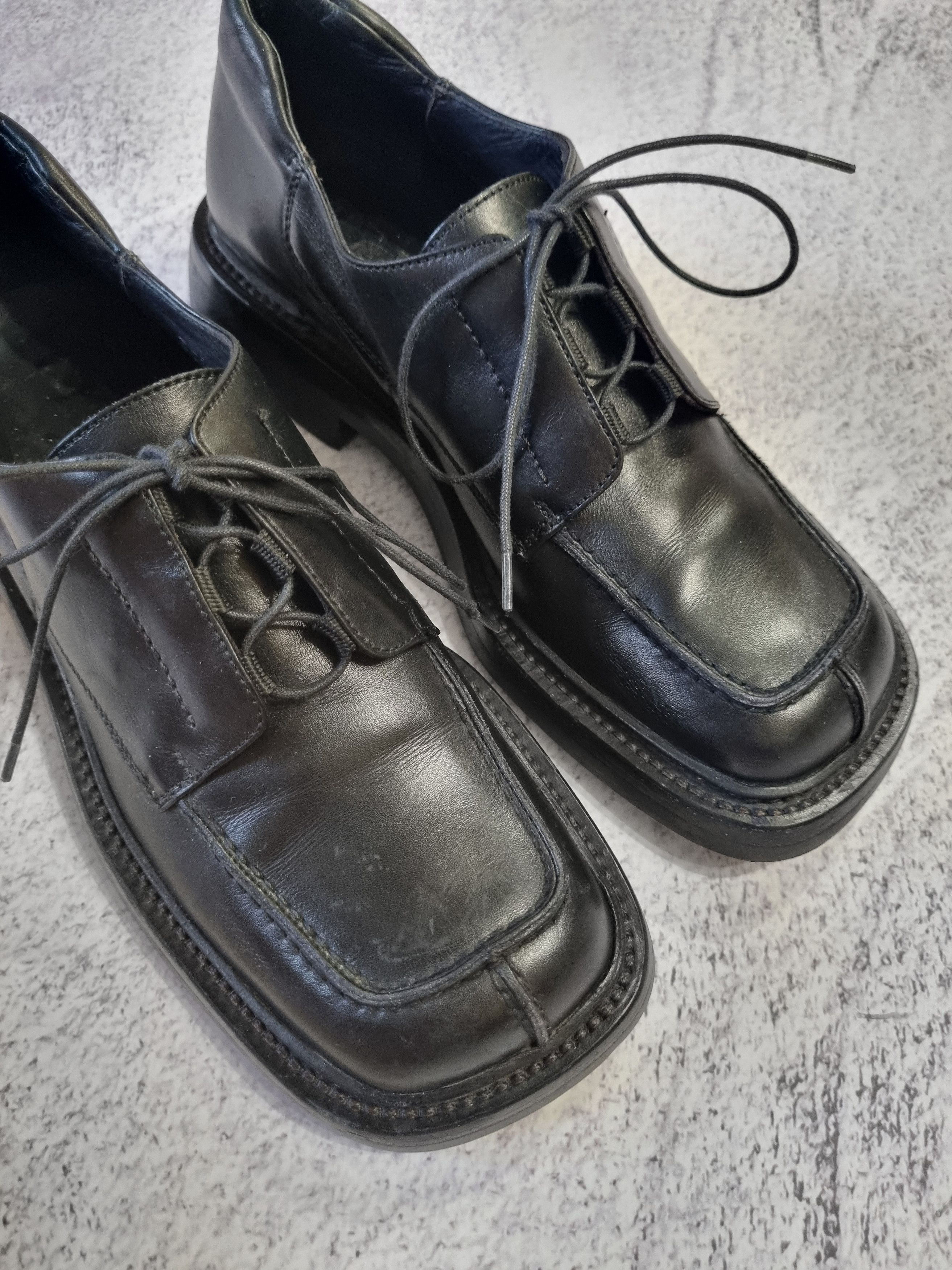 Vintage Archive 90S Prada Leather Loafers Shoes - joarbit.com