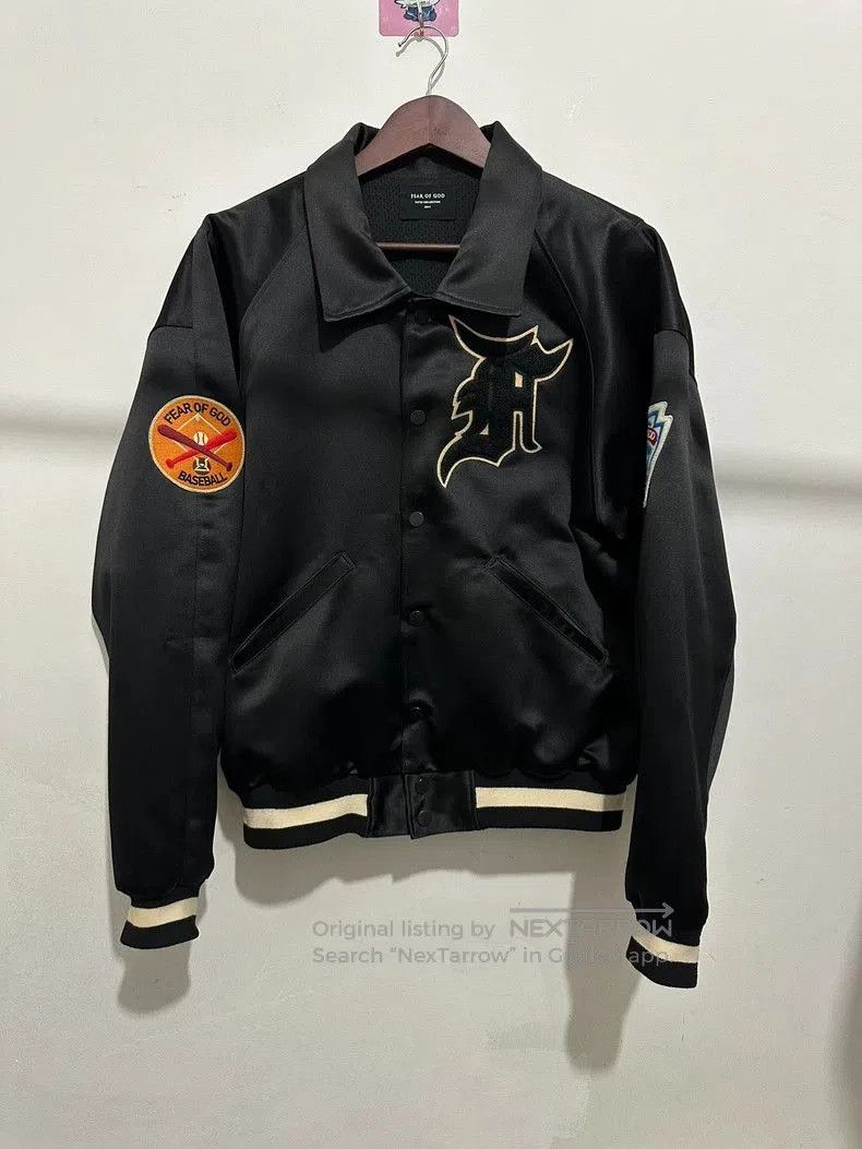 Fear of God Fifth Collection Satin Manuel Baseball Jacket | Grailed