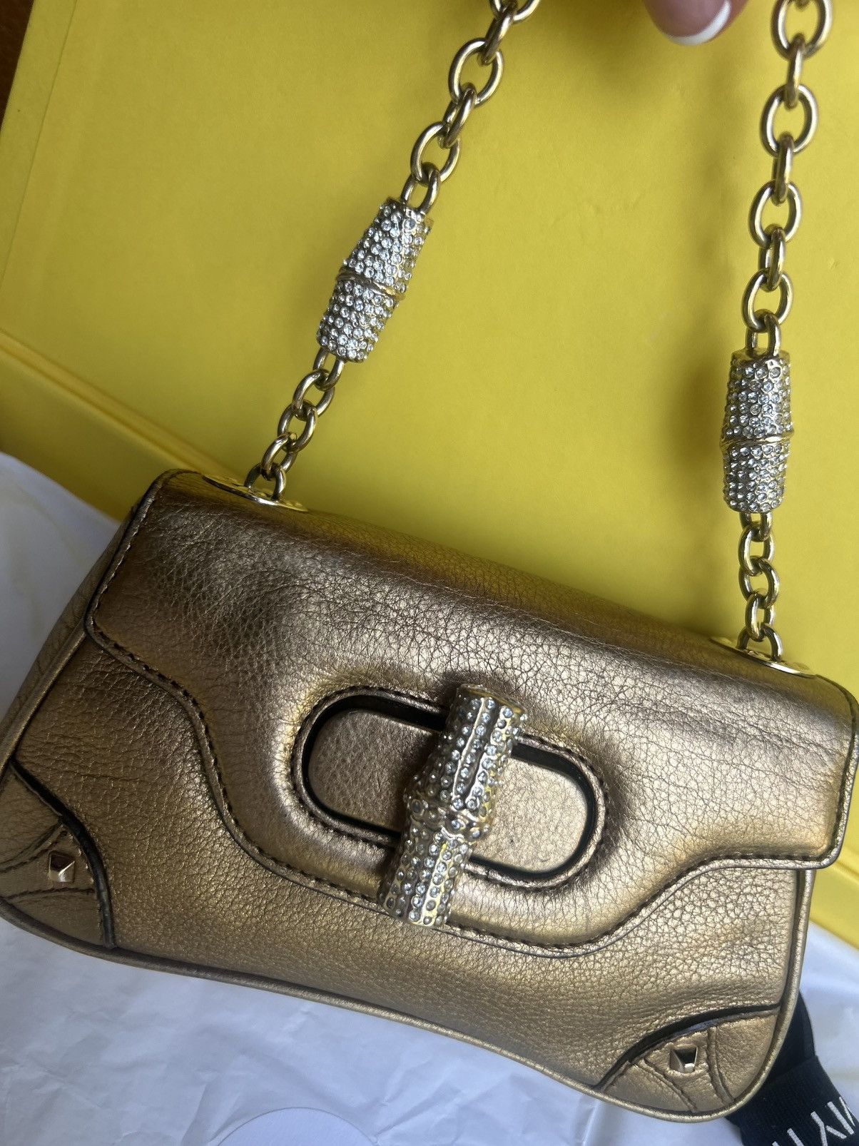 Gucci Vintage bronze pursewiyh swarovskichsin Size ONE SIZE - 6 Thumbnail