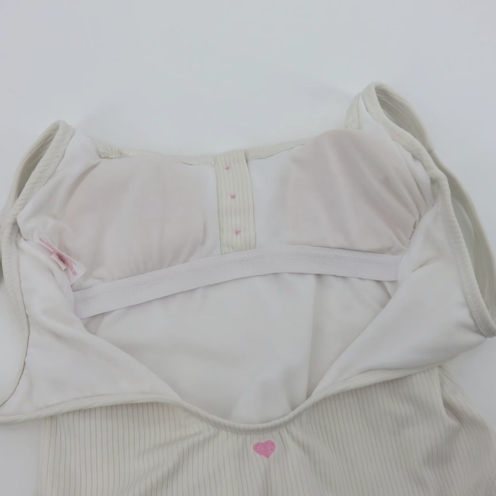 Vintage Stoney Clover Lane Target Women One Piece Swimsuit White Heart Button S Small Navy (S) Size: S Size ONE SIZE - 7 Thumbnail