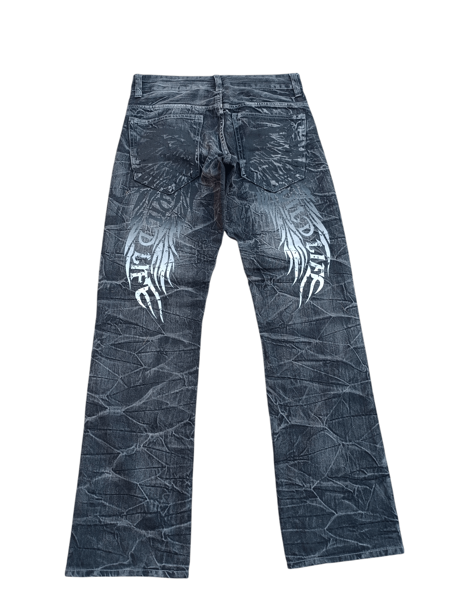 Japanese Brand Vintage Wild Life LGB Style Whiskers Skulls Denim Pants Size US 32 / EU 48 - 5 Thumbnail