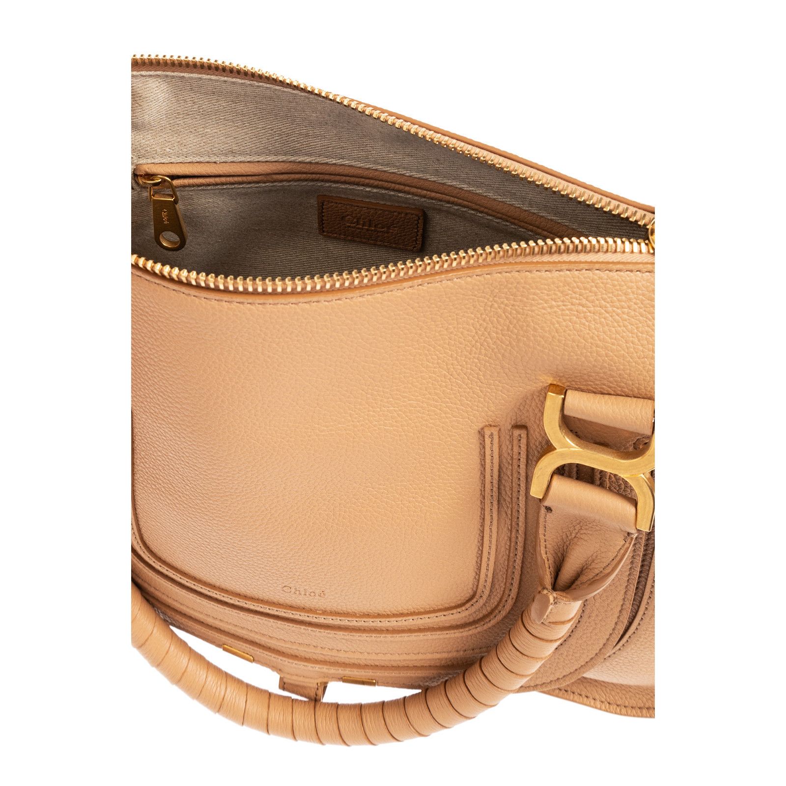 Chloe Chloe Medium Hobo Light Tan Grained Leather Shoulder Bag New Size ONE SIZE - 4 Thumbnail