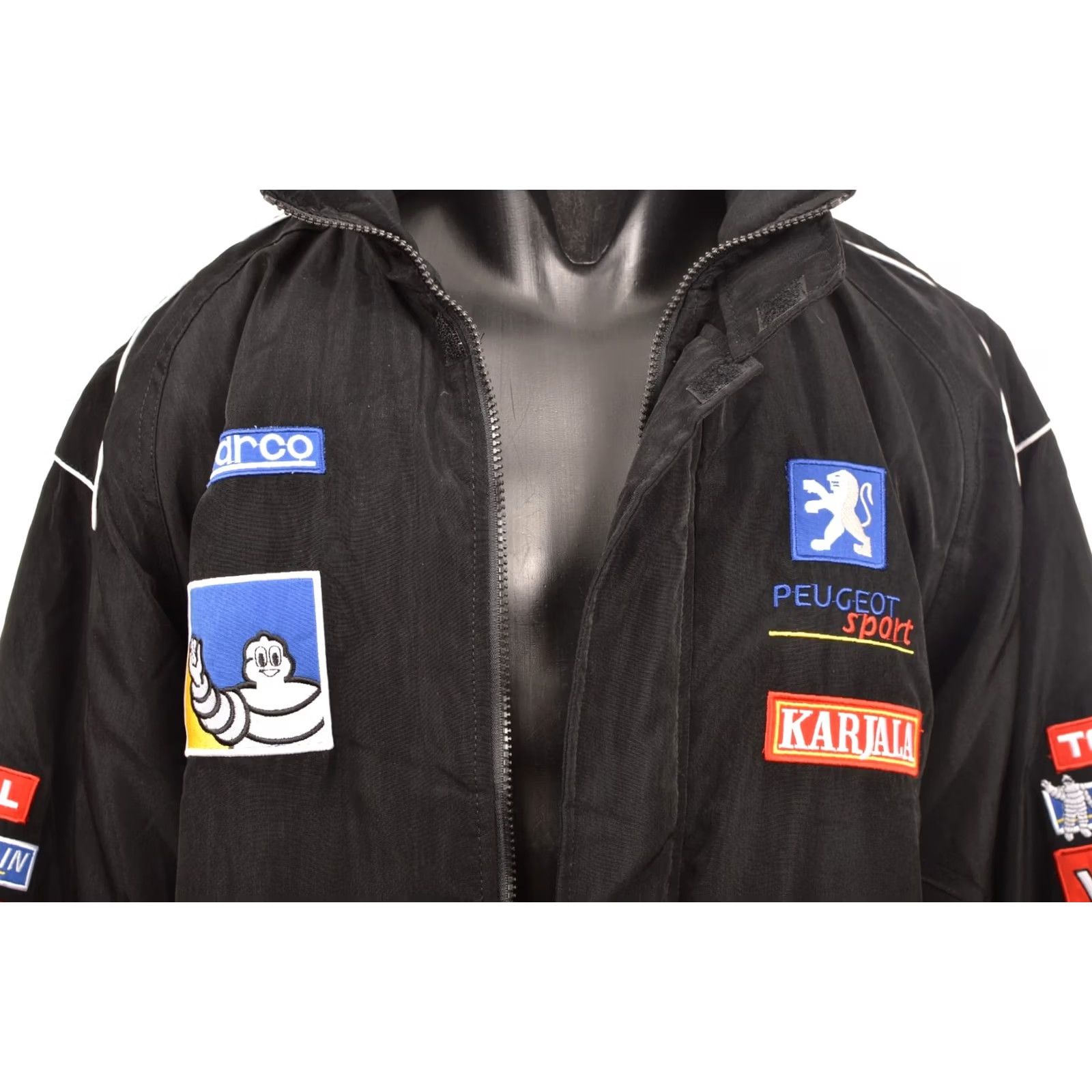 Vintage World Rally Car Peugeot Sport Vintage Racing Jacket XL Men Black Bomber Jacket Size US XL / EU 56 / 4 - 2 Thumbnail