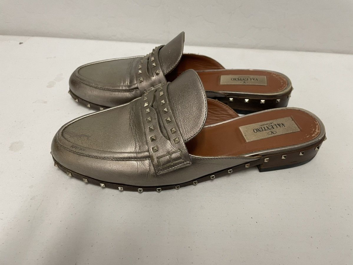 Valentino Soul Rockstud Metallic Mules Size US 6 / IT 36 - 4 Thumbnail