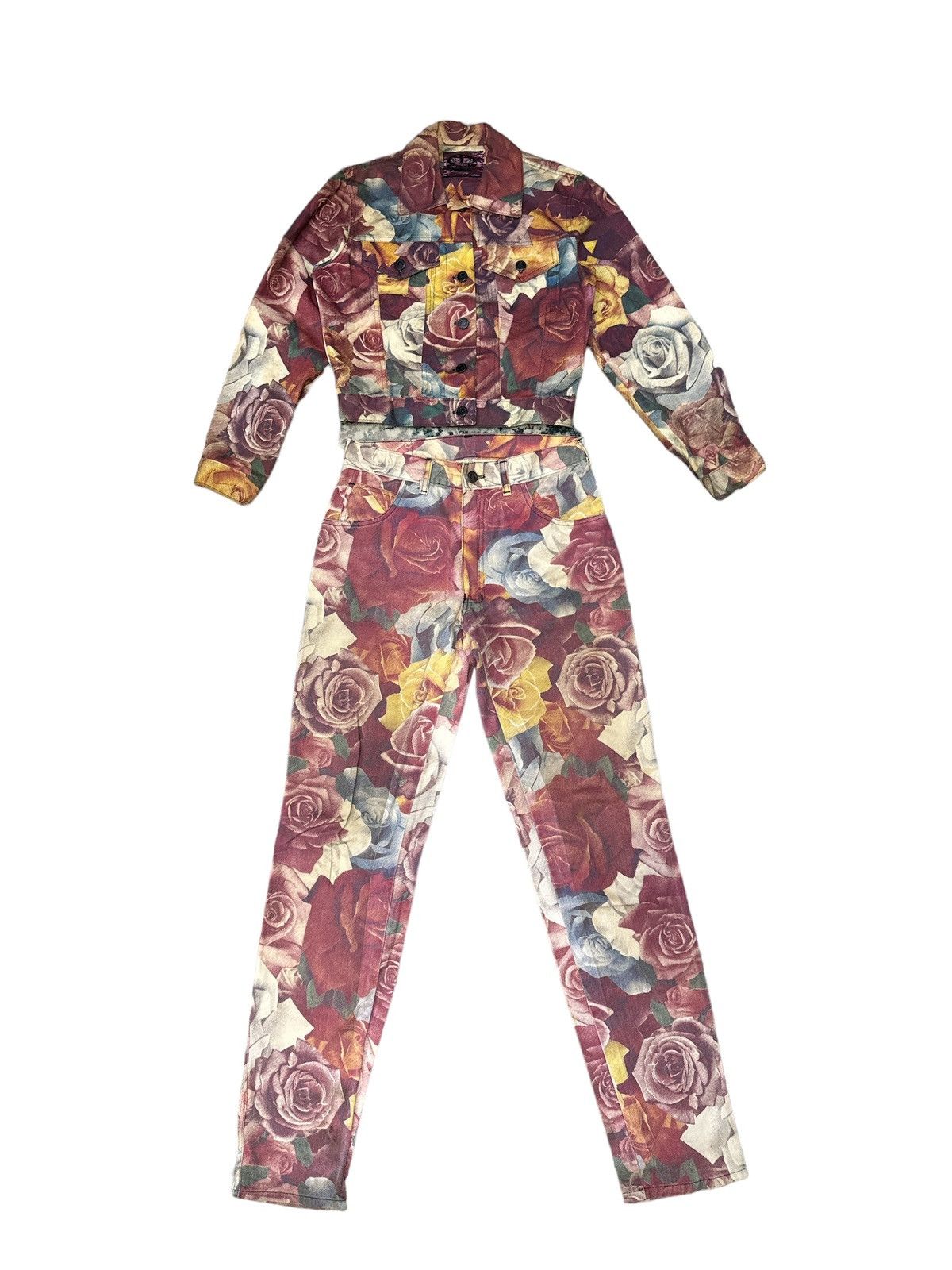 Vintage 1980s VINTAGE MODZART FLORAL ONE SET JACKET AND PANTS Size S / US 4 / IT 40 - 2 Thumbnail
