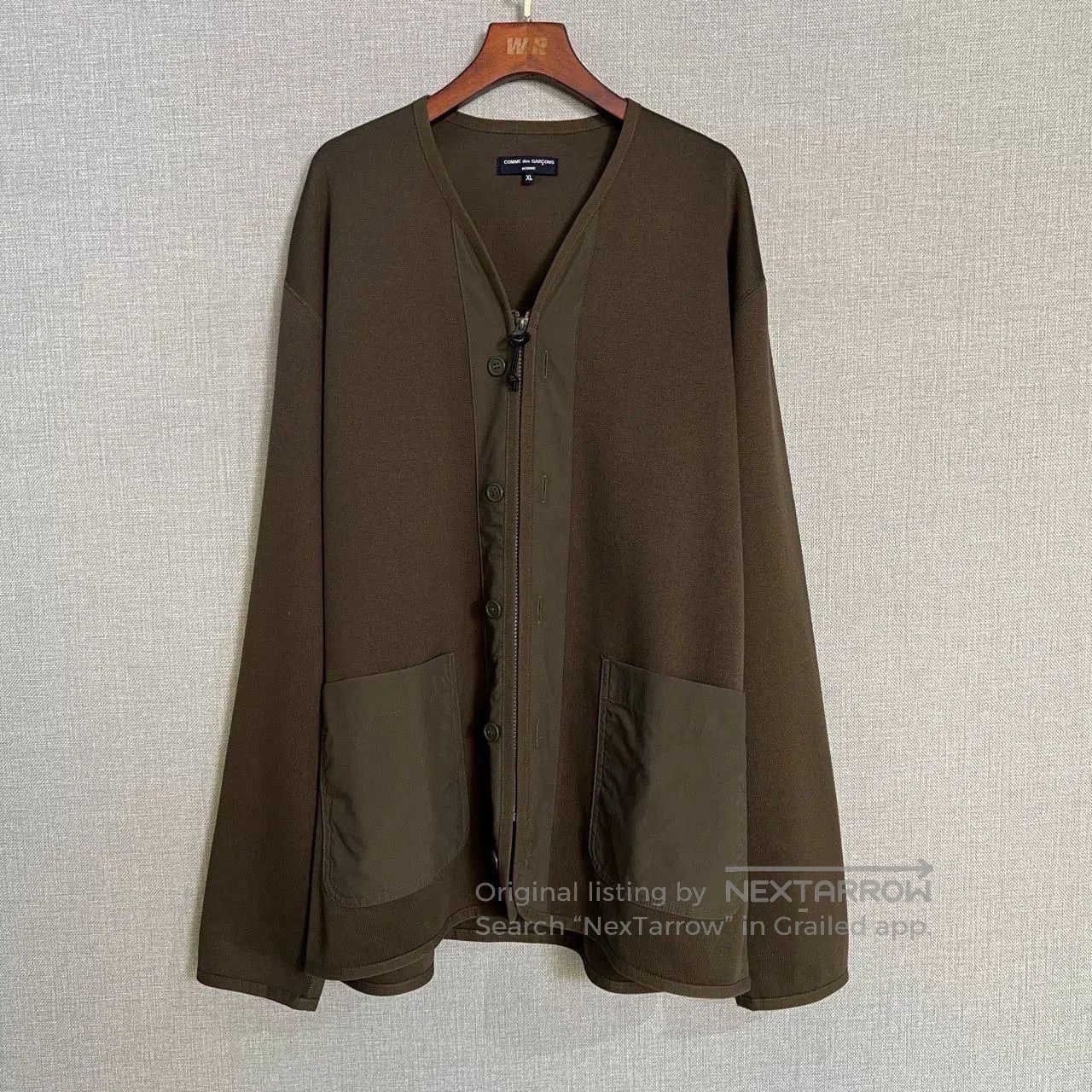Comme des Garcons Homme Plus CDG HOMME 23SS Collarless Zip Jacket. Size US XL / EU 56 / 4 - 1 Thumbnail