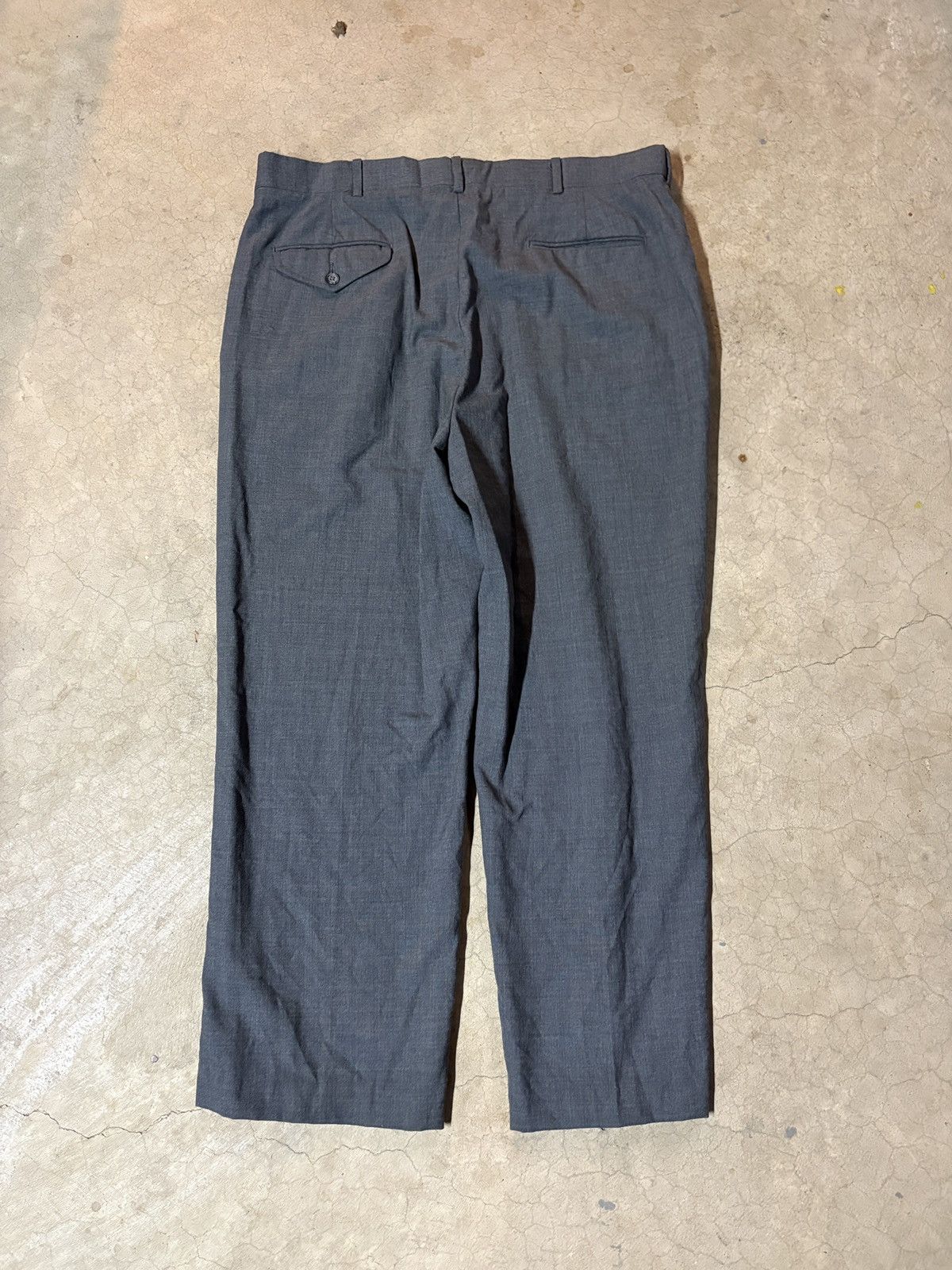 Lands' End Vintage 90’s Lands’ End Wool Slacks Pants Gray Made In USA Size US 38 / EU 54 - 3 Thumbnail
