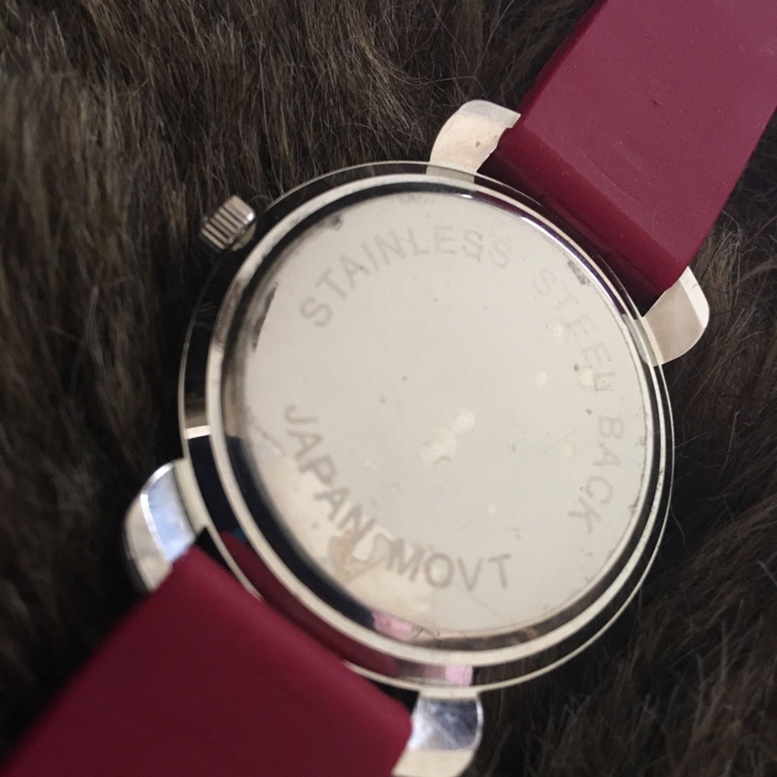 Jewelry Ladies red soft silicone band rhinestone watch Size ONE SIZE - 5 Thumbnail