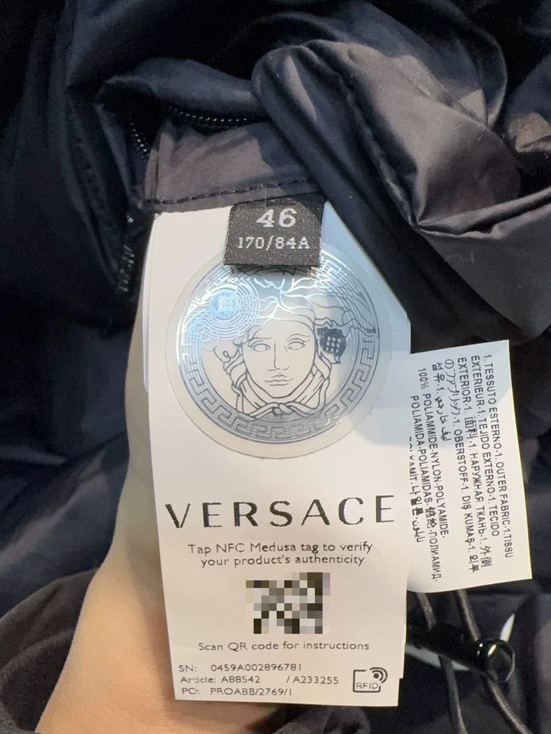 Versace Versace Thick gray duck down filling down jacket Size US S / EU 44-46 / 1 - 4 Thumbnail