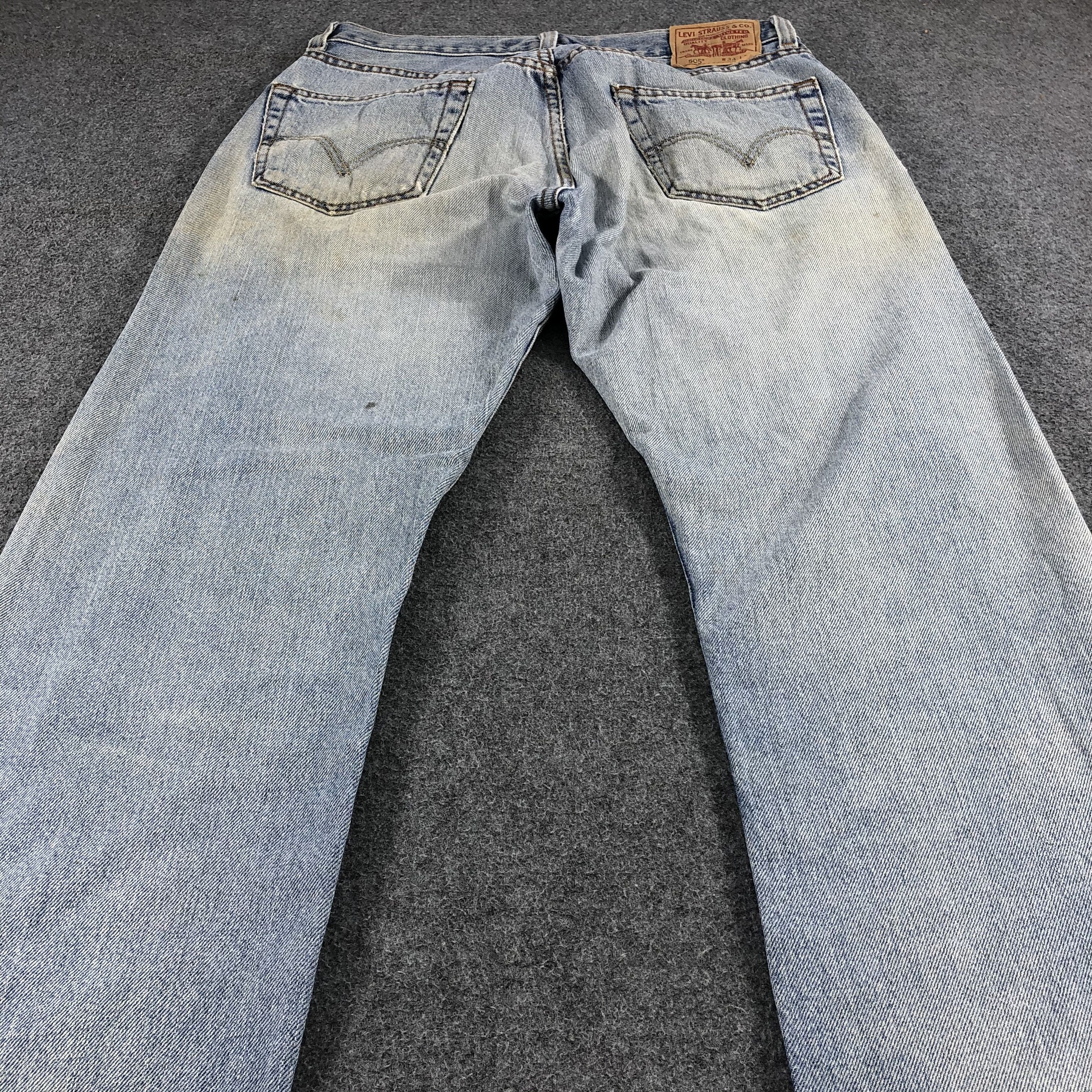 Levi's Vintage Light Wash Distress Levis 505 Jeans-J1212 Size US 33 - 4 Thumbnail