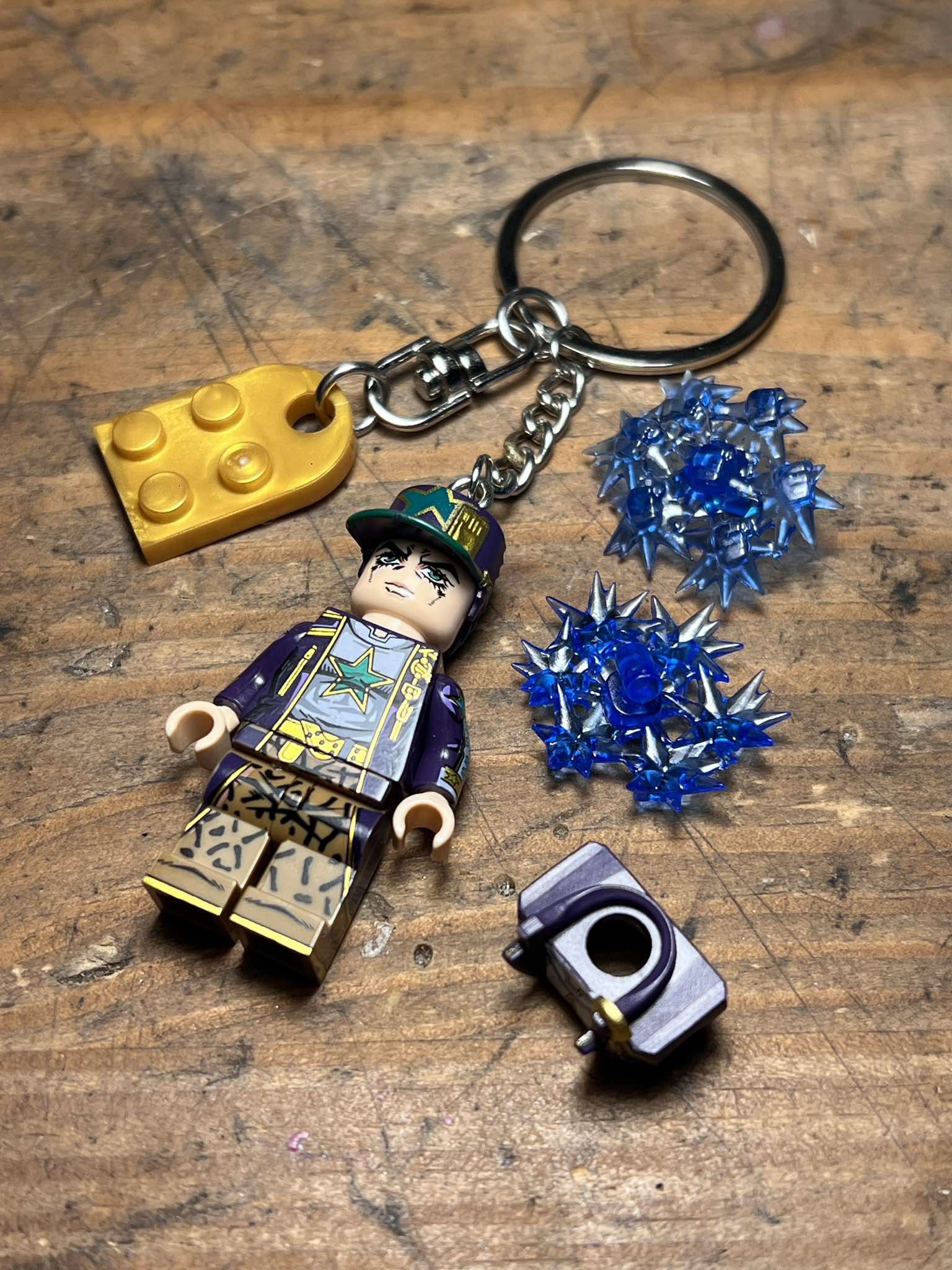 Anime Jojo Jolyne Jotaro anime mini figurine keychain keyring Size ONE SIZE - 10 Thumbnail