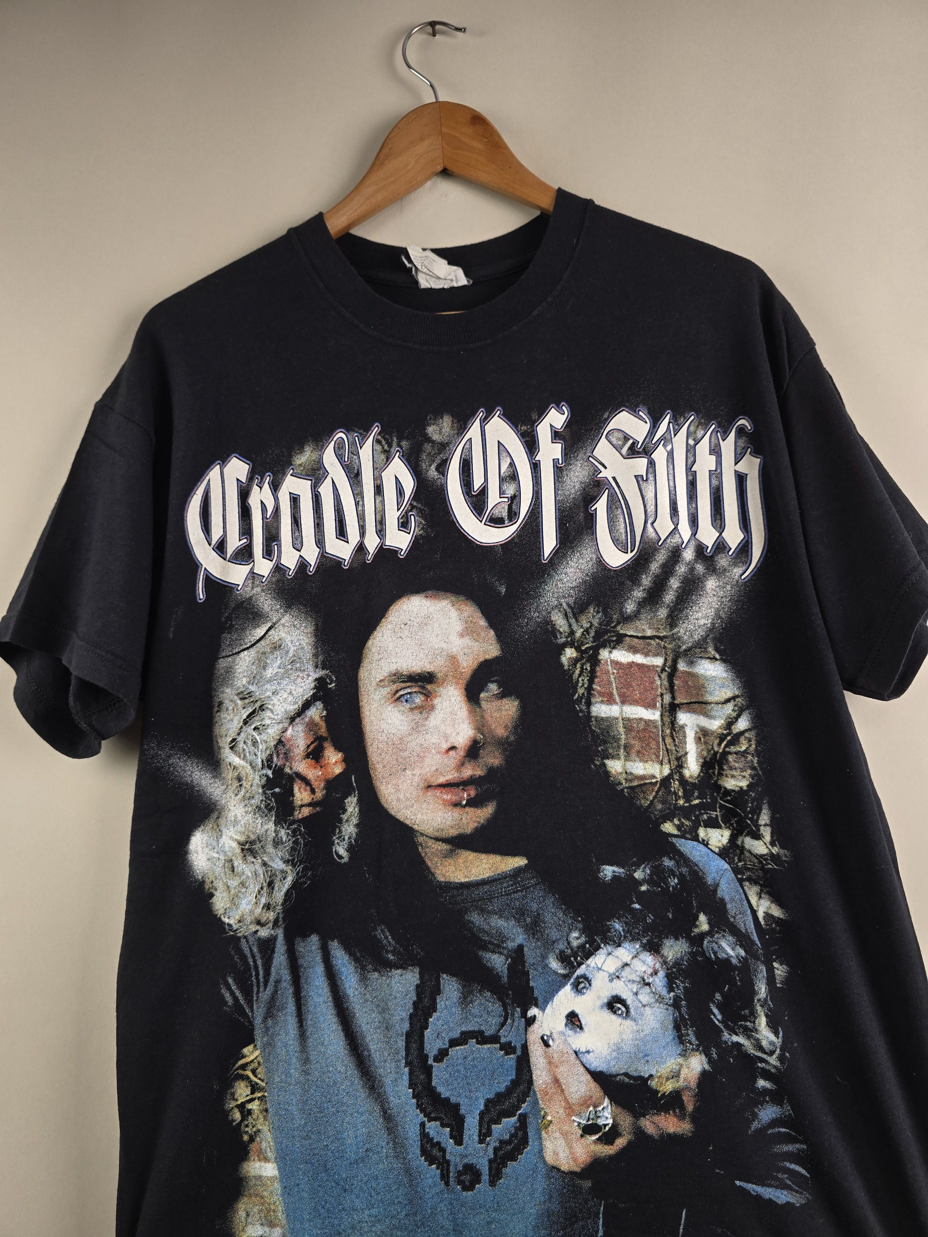 Band Tees × Vintage 90s Cradle Of Filth Dani Filth L 21.5" 30" Size US L / EU 52-54 / 3 - 2 Thumbnail