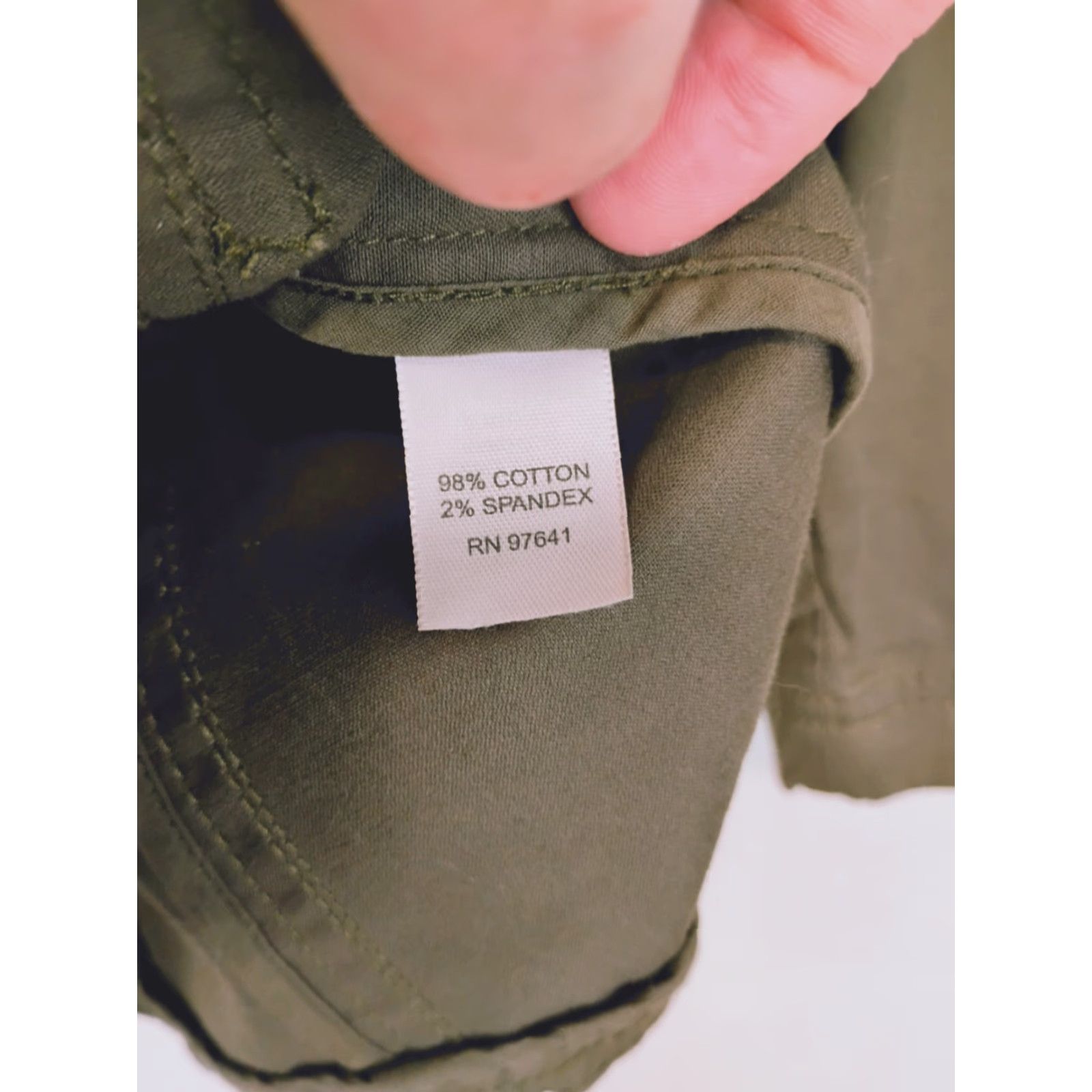 J. Jill J. Jill Military Style Button-Up Top 3/4 Sleeve Petite Green 16P Women Cotton Blend Shirt Casual Size XXL / US 16-18 / IT 52-54 - 8 Thumbnail