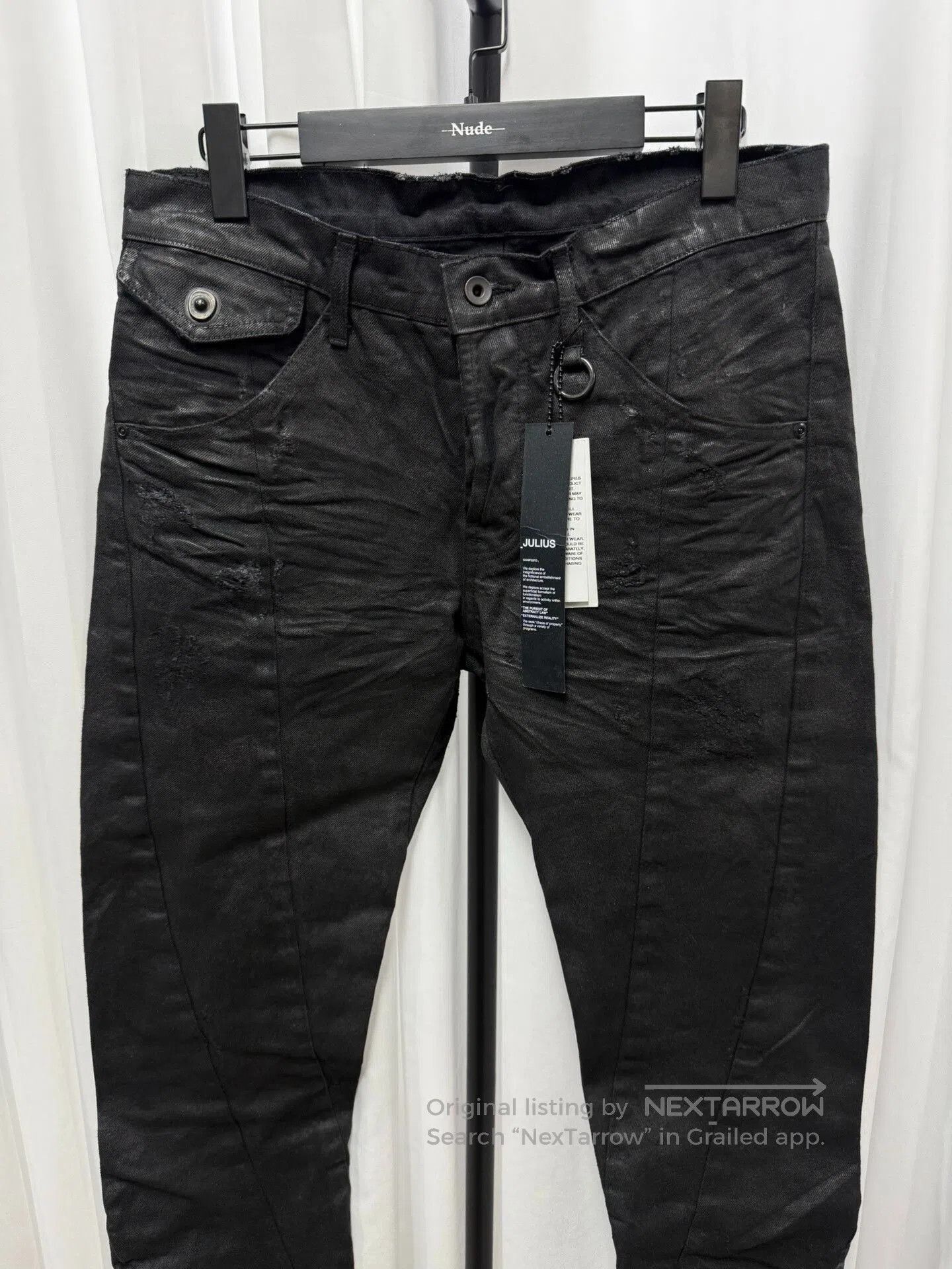 Comme des Garcons Homme Plus Julius 7 Distressed Spiral Denim Pants. Size US 28 / EU 44 - 2 Thumbnail