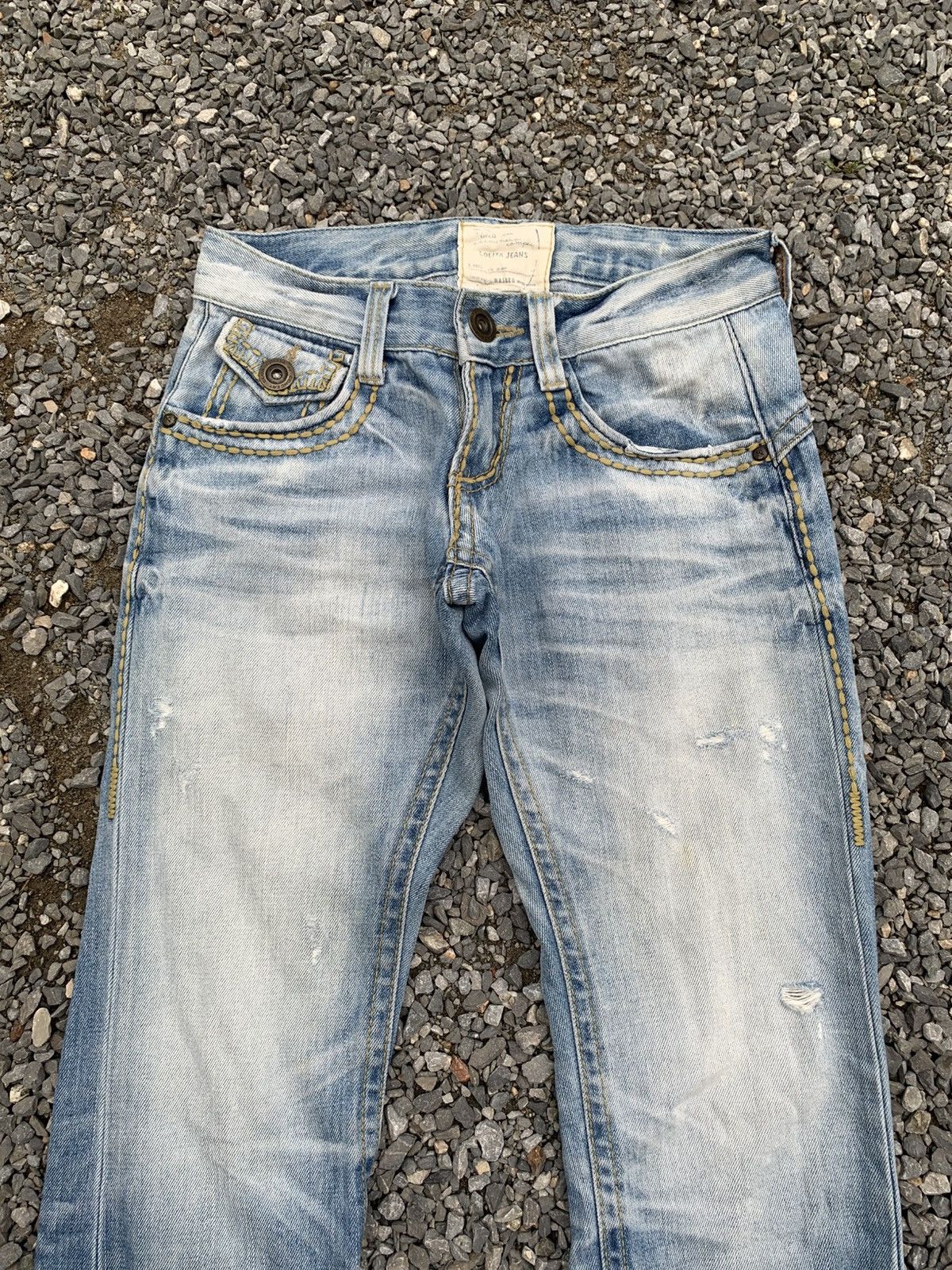 If Six Was Nine Lolita Concert Club Faded & Rusty Distressed Denim Size US 28 / EU 44 - 5 Thumbnail