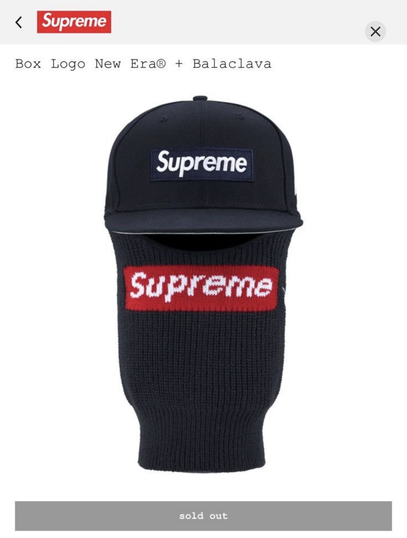 New Era × Supreme Supreme Box Logo New Era + Balaclava Size ONE SIZE - 6 Thumbnail