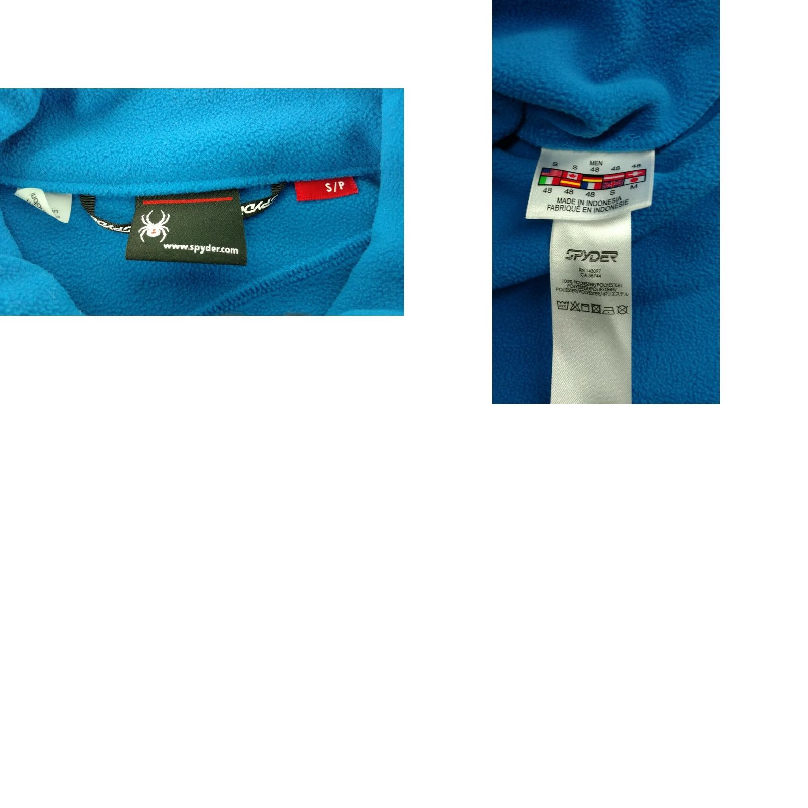 Spyder Spyder Mens Small Blue and Black Jacket Full Zip Polyester Jacket Size US S / EU 44-46 / 1 - 8 Thumbnail
