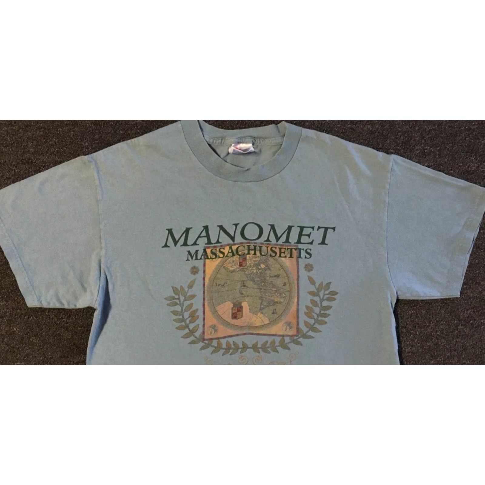 Sunflower VINTAGE Manomet Massachusetts Faded Shirt M Blue 90s Beach Grunge Surf Flower Logo T-Shirt Mens Size US M / EU 48-50 / 2 - 4 Thumbnail