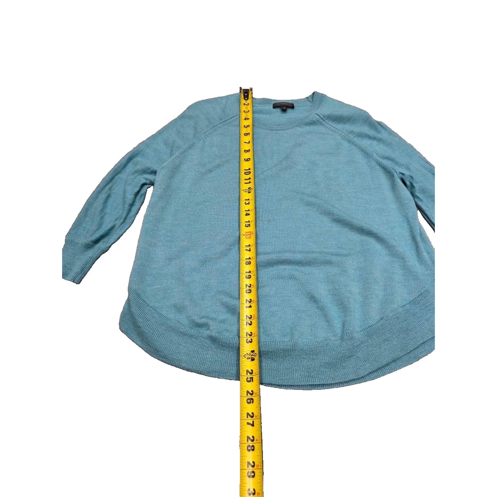 J.Crew J.Crew 100% merino Sweater tunic 3/4 turquoise XXS A003192 Size XXS / US 00 / IT 34 - 2 Thumbnail