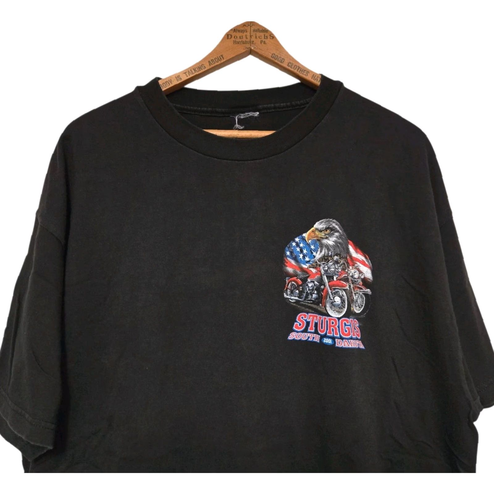 Vintage VINTAGE Sturgis T-Shirt Men's XL Black 2000-2009 Motorcycle Mount Rushmore South Dakota Size US XL / EU 56 / 4 - 3 Thumbnail