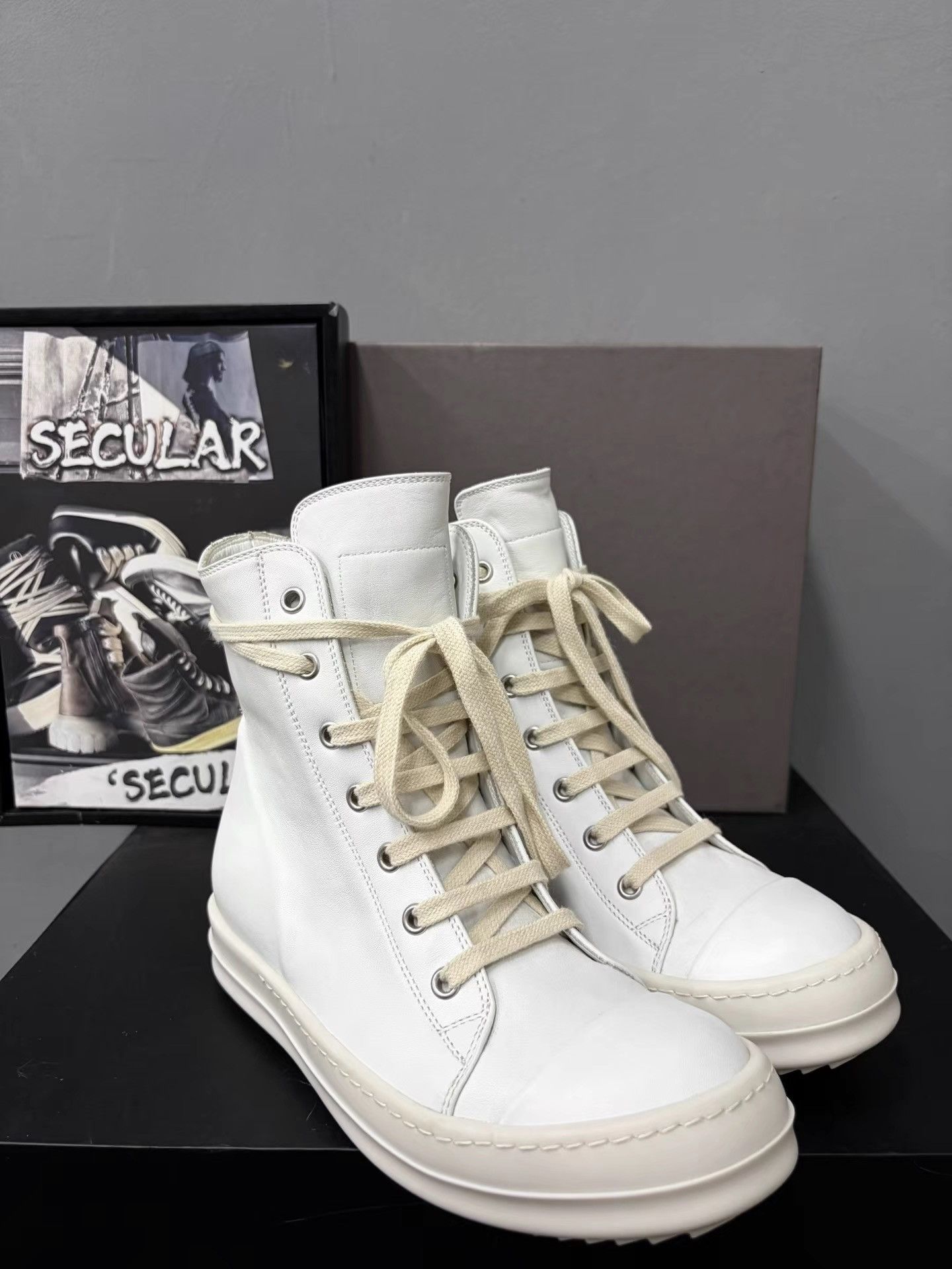 Rick Owens Rick Owens Mainline Milk White Ramones High-Tops K34 Size US 6 / IT 36 - 3 Thumbnail