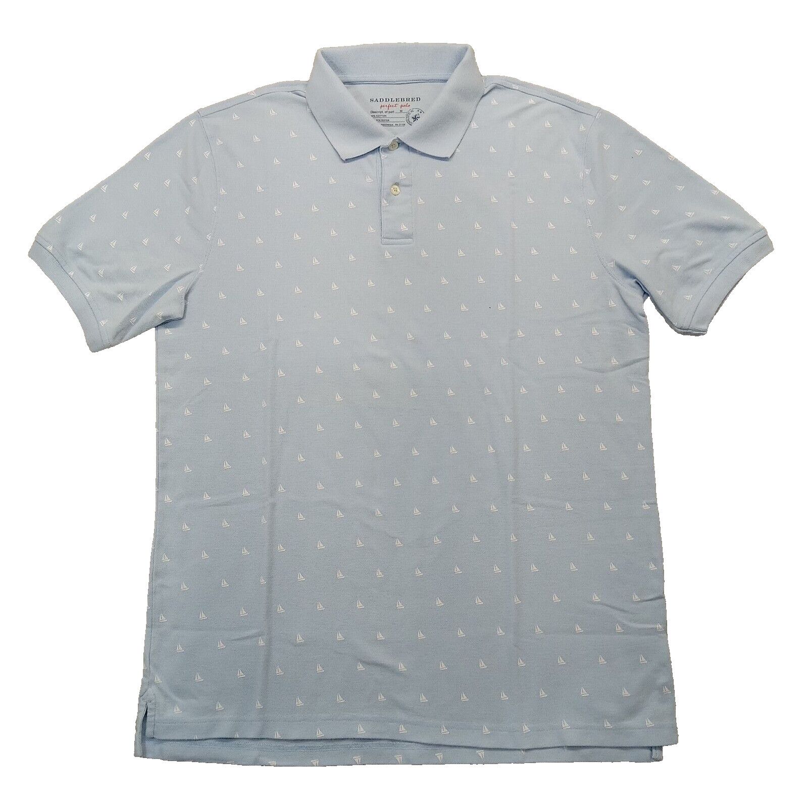 Saddlebred Saddlebred Polo Shirt M Perfect Polo Sailboats Blue Nautical Size US M / EU 48-50 / 2 - 1 Thumbnail
