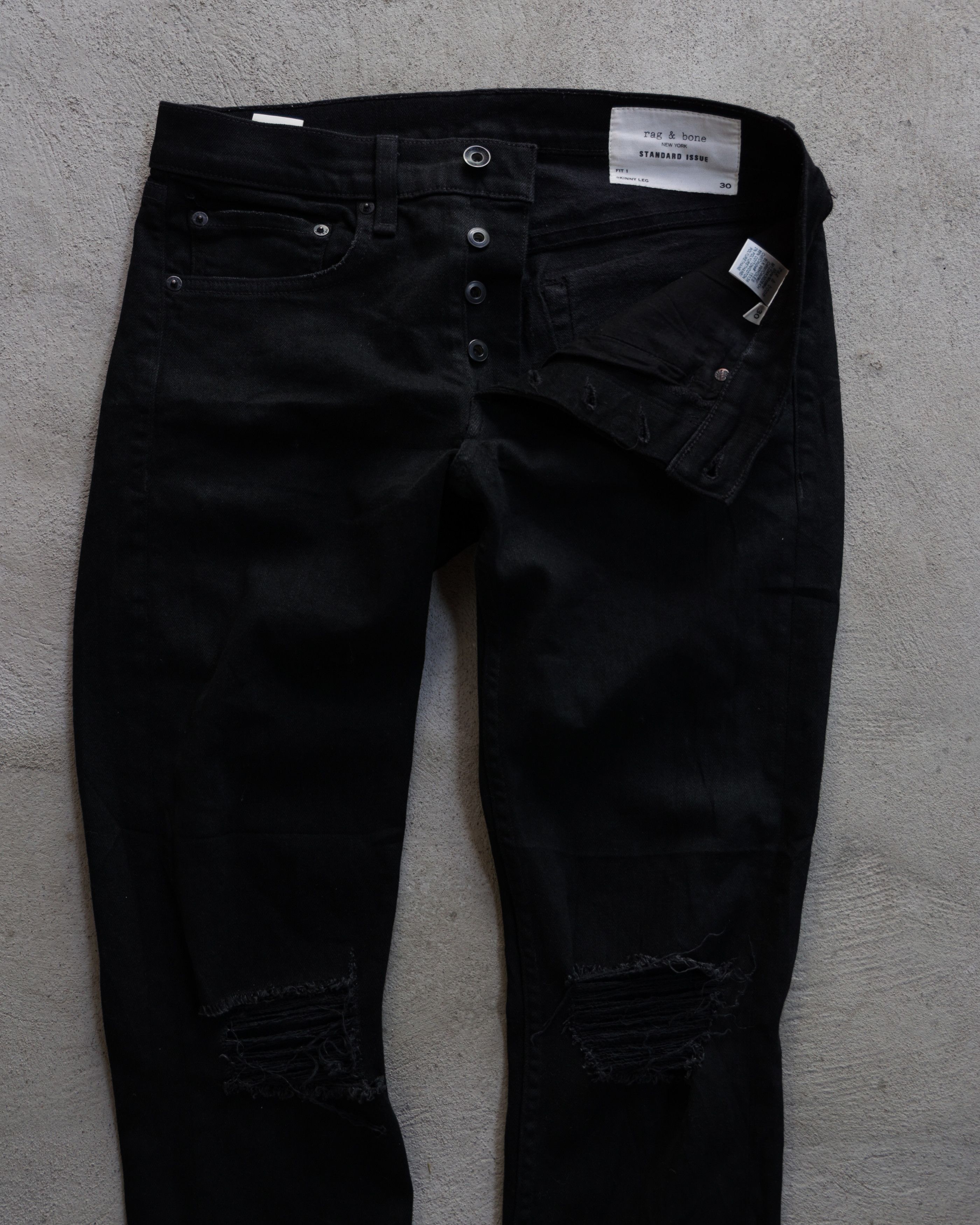 Rag & Bone rag&bone Fit 1 Skinny Ripped Knee Elongated Jeans Size US 30 / EU 46 - 2 Thumbnail