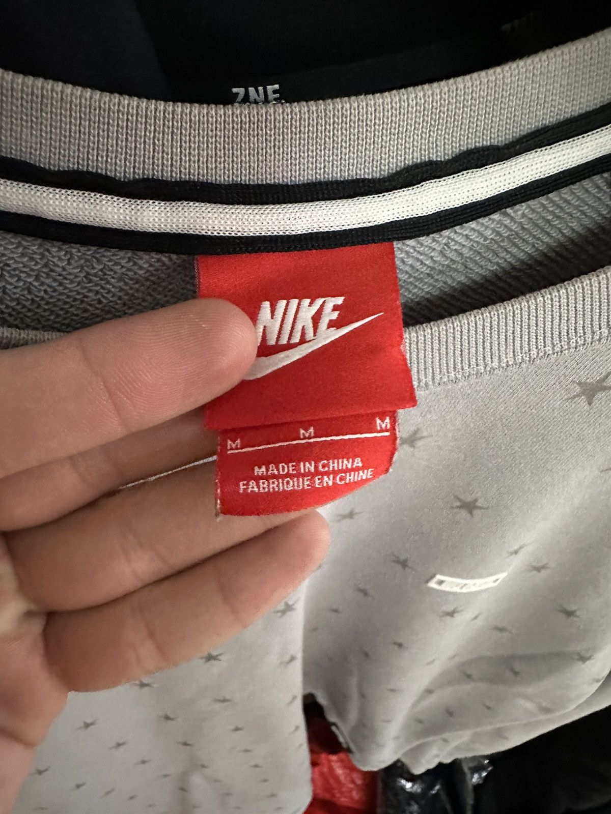 Nike × Vintage Vintage Nike Air Force sweatshirt logo reflective stars rare Size US M / EU 48-50 / 2 - 2 Thumbnail