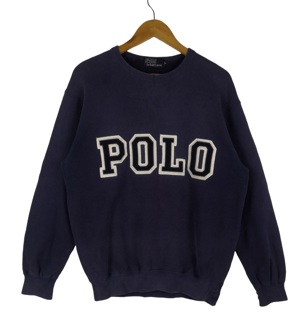 Polo Ralph Lauren Vintage Polo Ralph Lauren Spellout Sweatshirt Big Logo Size US L / EU 52-54 / 3 - 1 Thumbnail