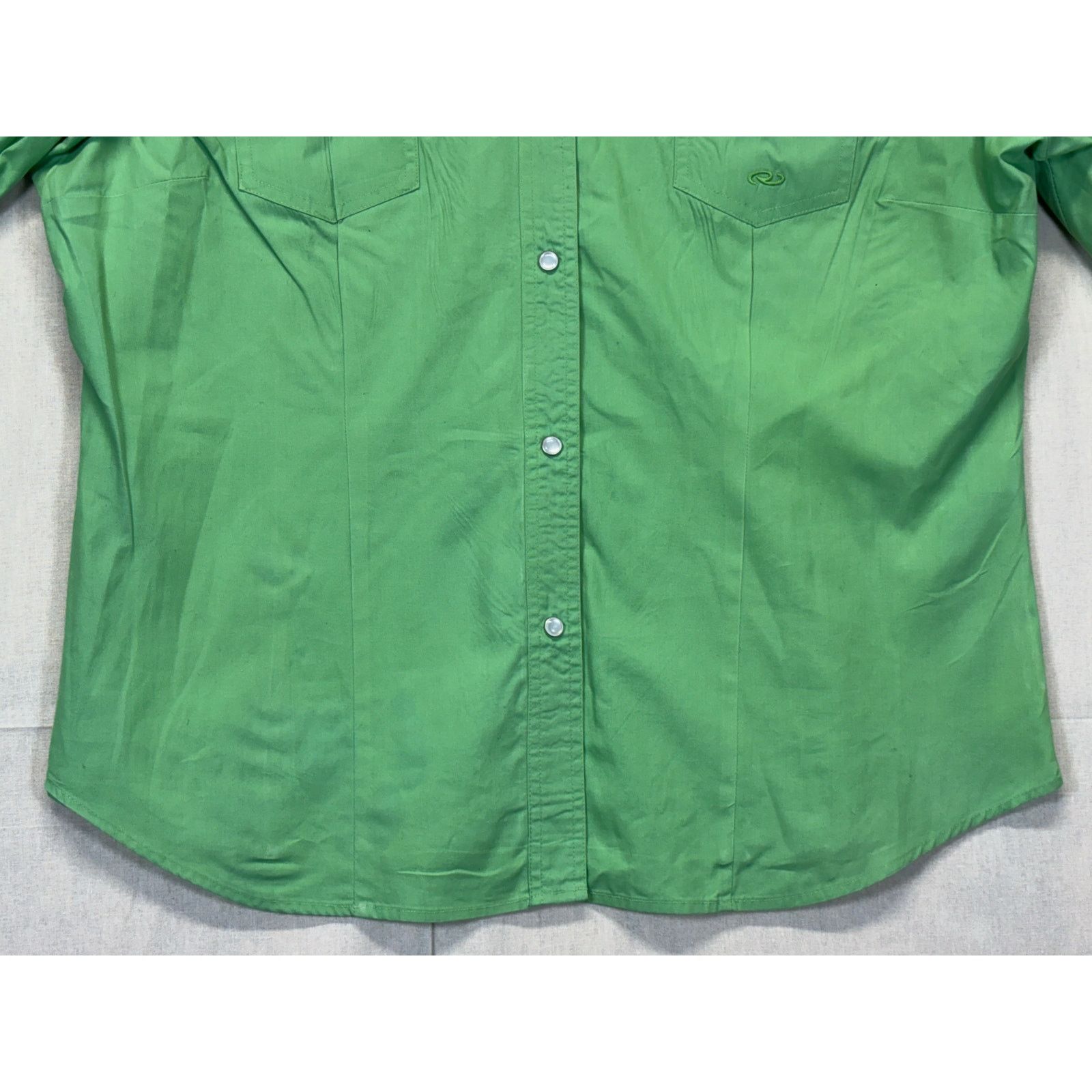 Roper Roper Green Women’s L Western Pearl Snap Shirt Long Sleeve Size L / US 10 / IT 46 - 14 Thumbnail