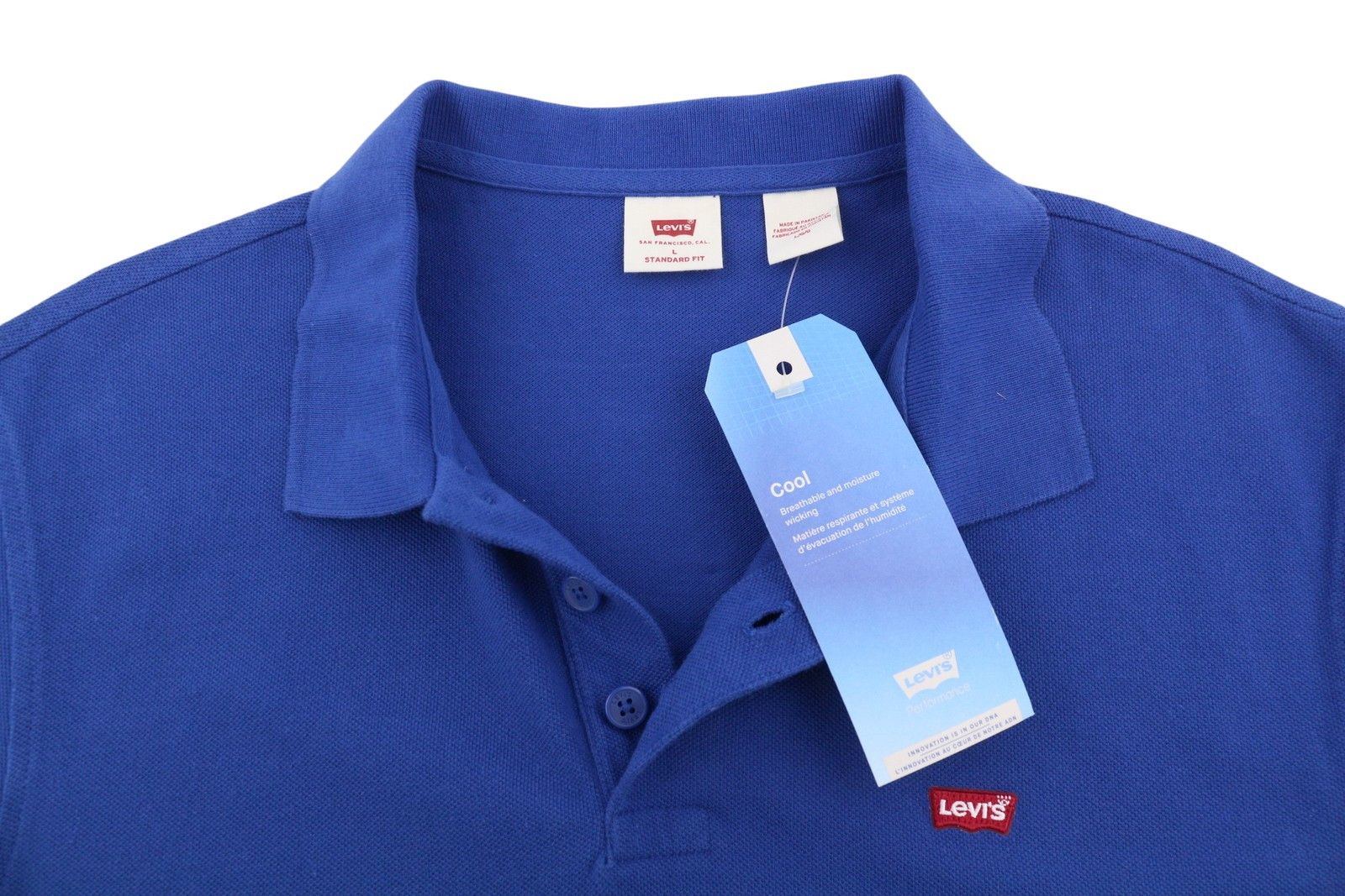 Levi's STANDARD FIT L Blue Cotton Patch Logo 87874 Size US L / EU 52-54 / 3 - 5 Thumbnail